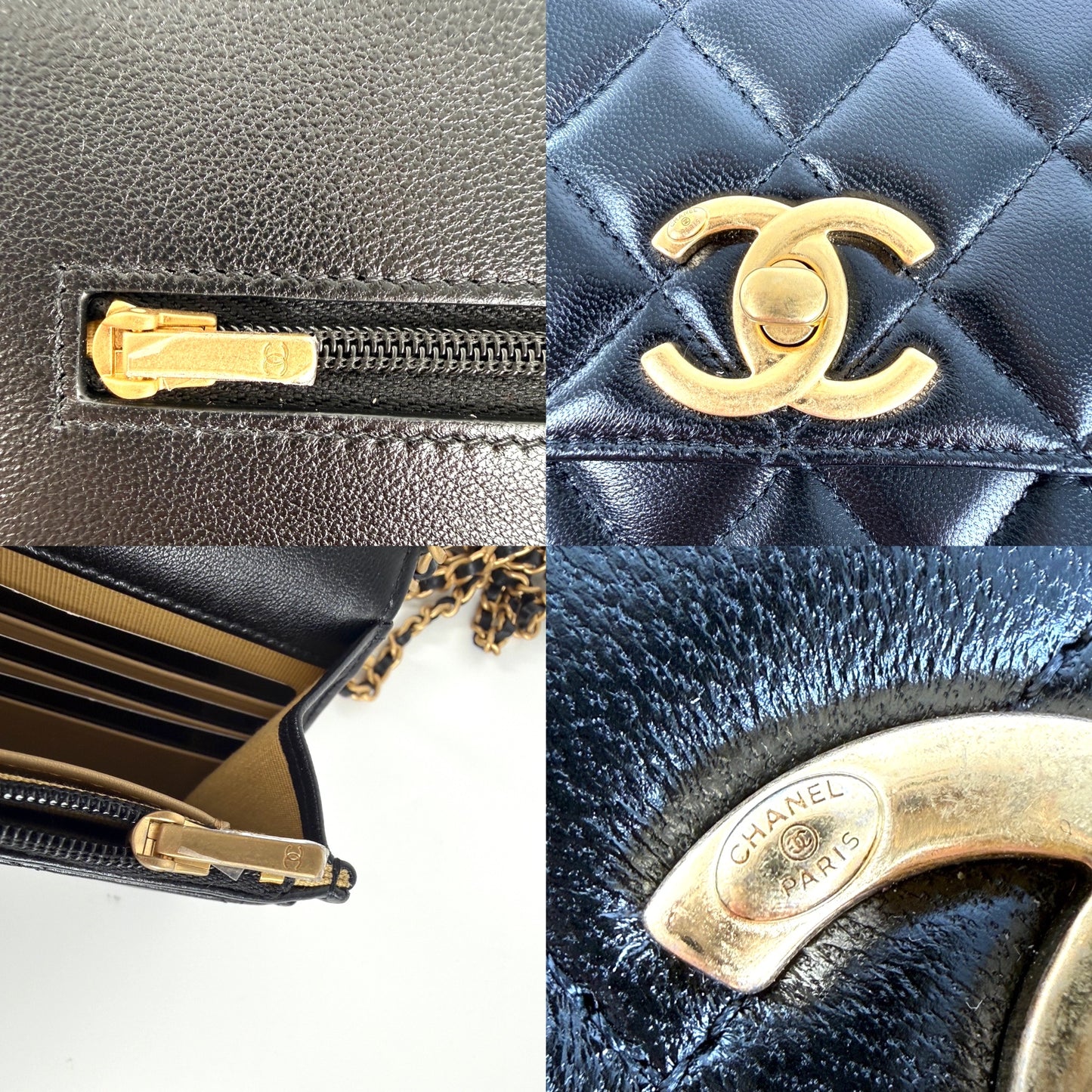 Chanel 2026 Lambskin Quilted Leather Adjustable Wallet on Chain WOC