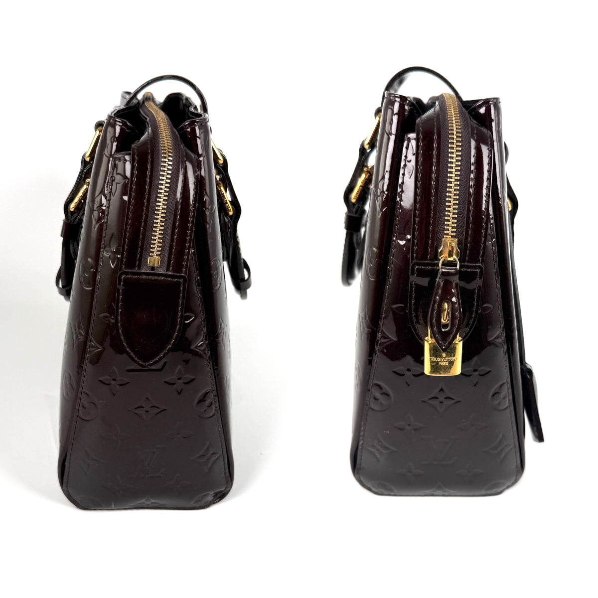 Louis Vuitton Vintage Melrose Avenue Vernis Amarante Monogram Satchel Top Handle Bag Briefcase
