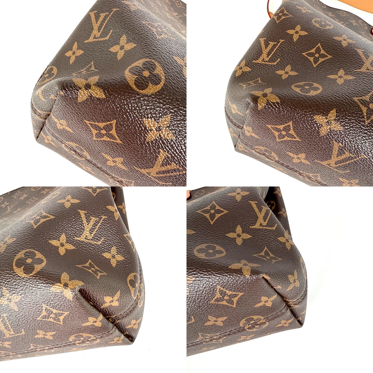 Louis Vuitton Graceful PM Hobo Monogram Brown Pink Canvas Shoulder Hobo Bag