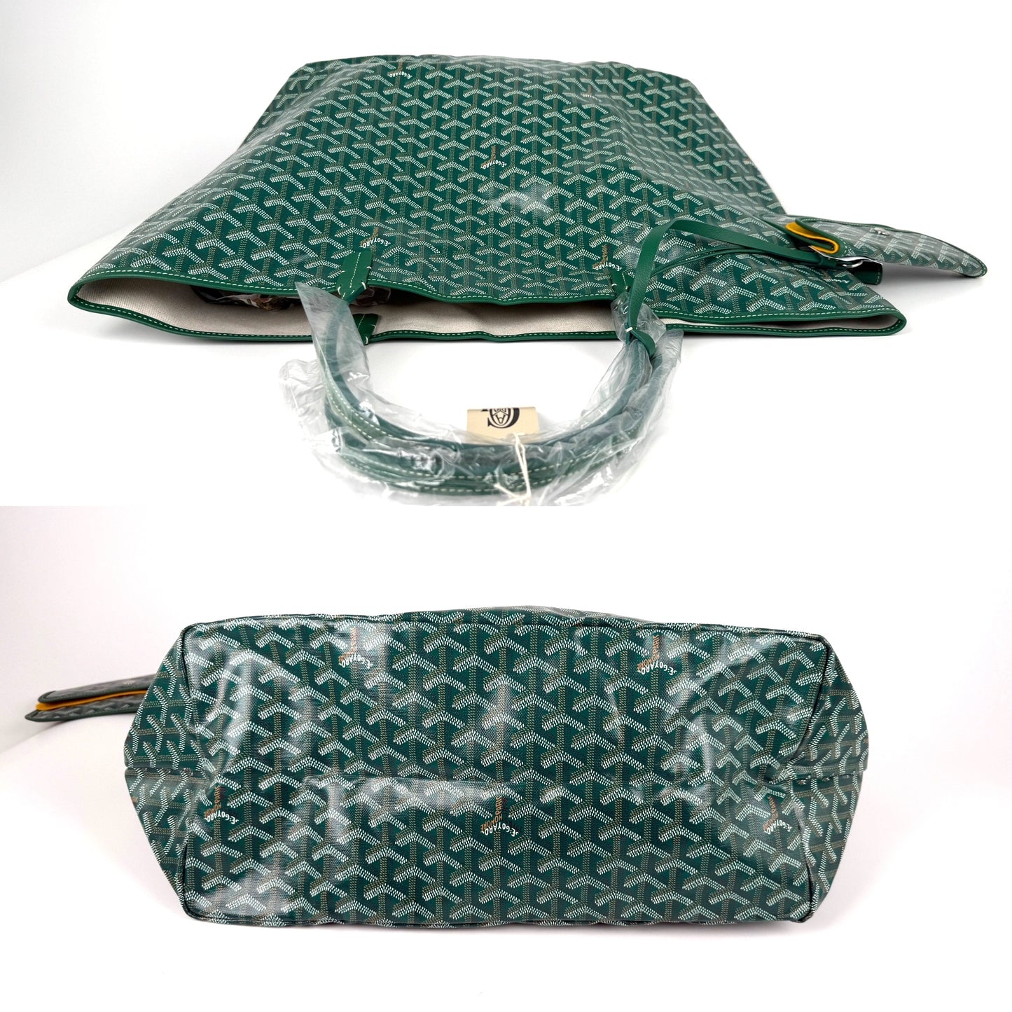 GOYARD Goyardine Saint Louis GM Green Tote Bag with Pouch New