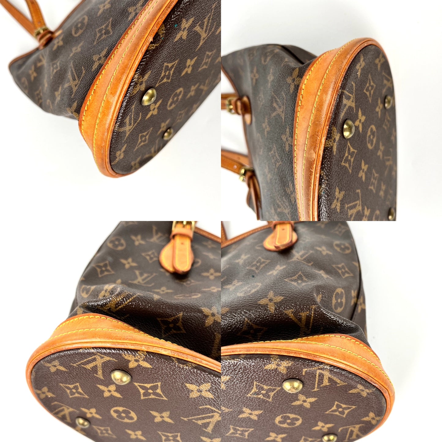 Vintage Louis Vuitton Petit Bucket Monogram Brown Tote Bag