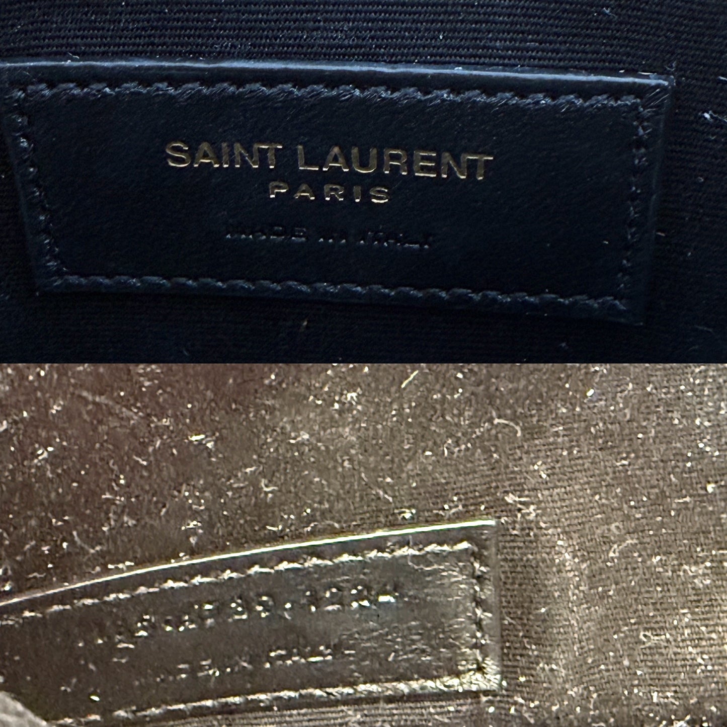 Saint Laurent Uptown Envelope Beige Micro Raffia Leather Pouch Clutch Bag