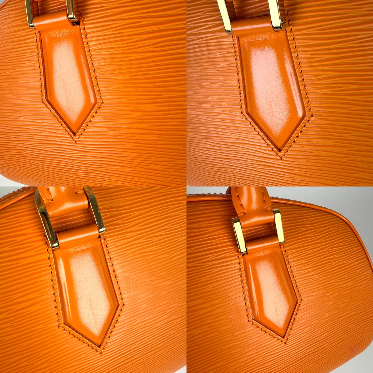 Louis Vuitton Jasmin LV Tangerine Epi Leather Satchel Bag