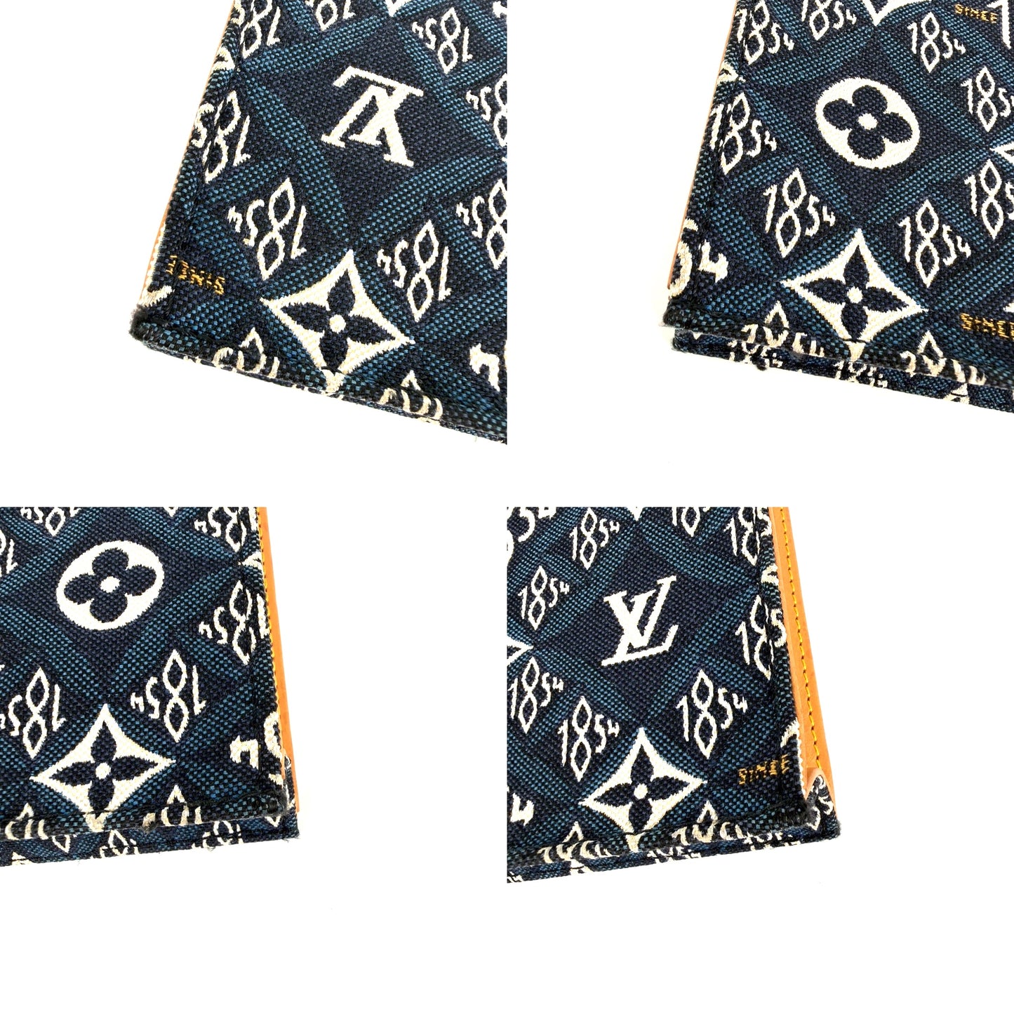 Louis Vuitton Since 1854 Petit Sac Plat Vertical Blue Canvas Monogram Crossbody Tote Bag
