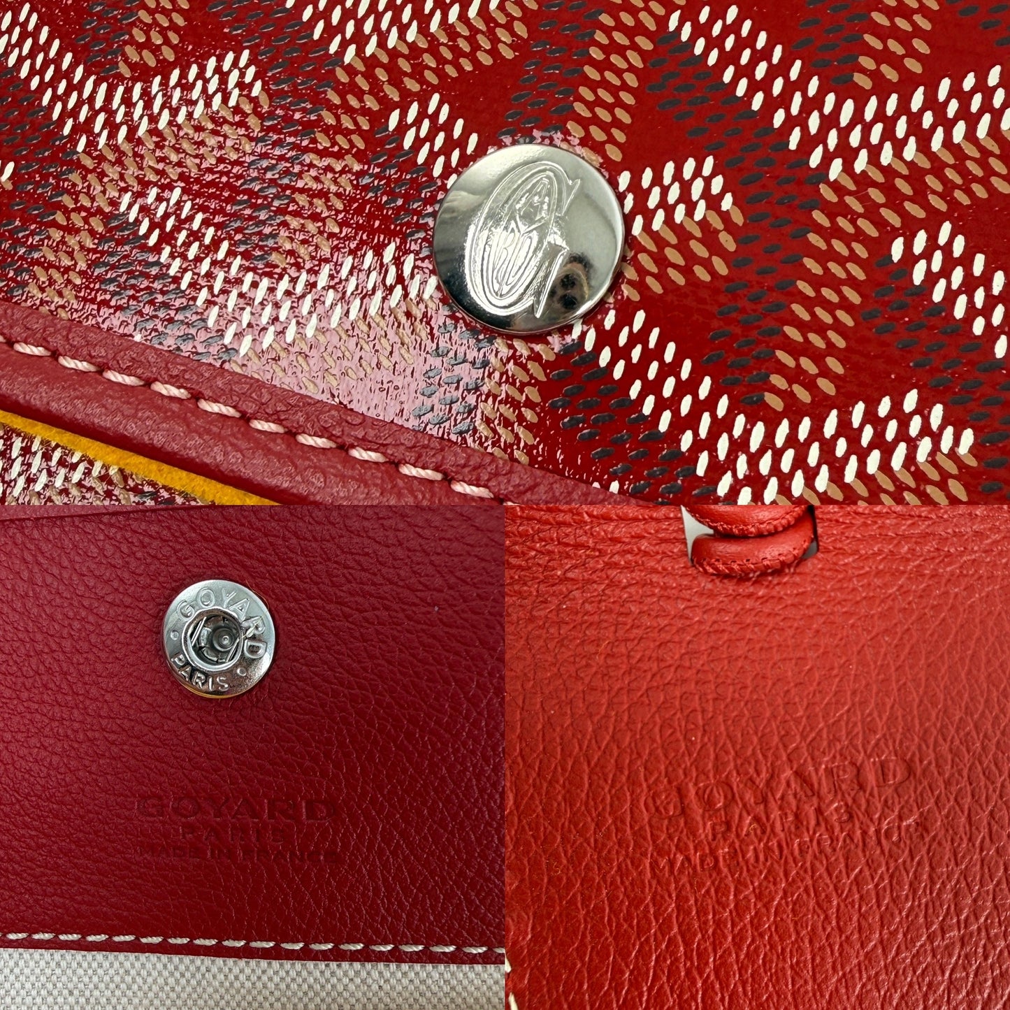 GOYARD Saint Louis PM Red Tote Bag with Pouch New