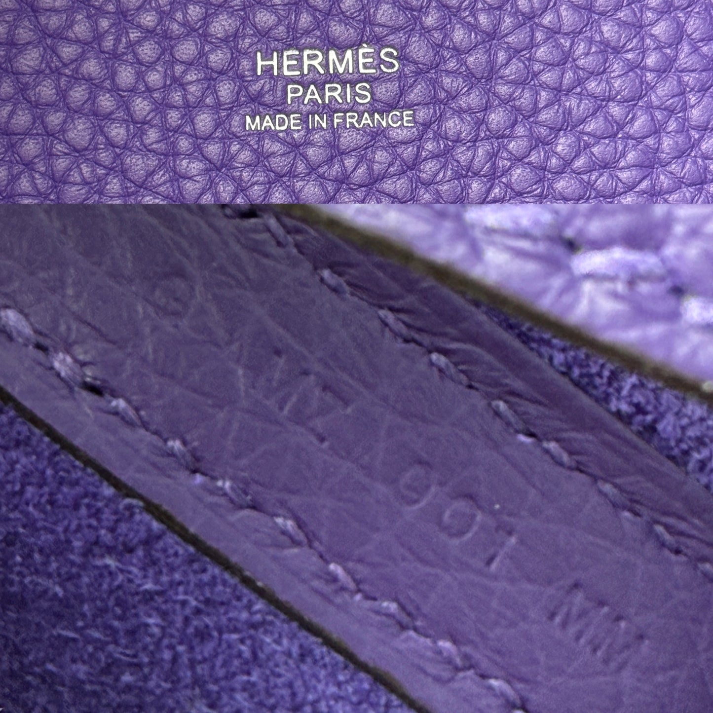 HERMES Picotin Lock 18 PM Purple Taurillon Clemence Satchel Top Handle Bag New with tag