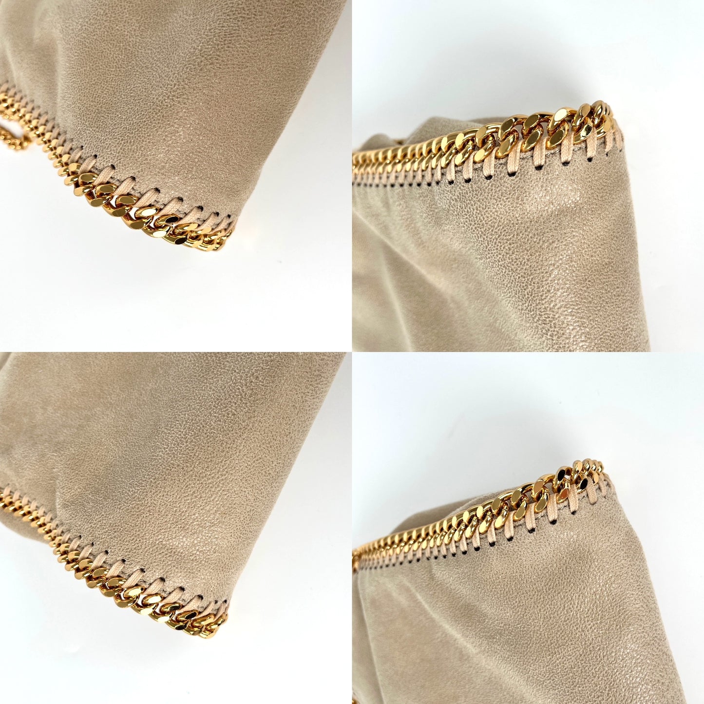 STELLA MCCARTNEY Falabella Mini Beige Gold Hardware Tote Bag