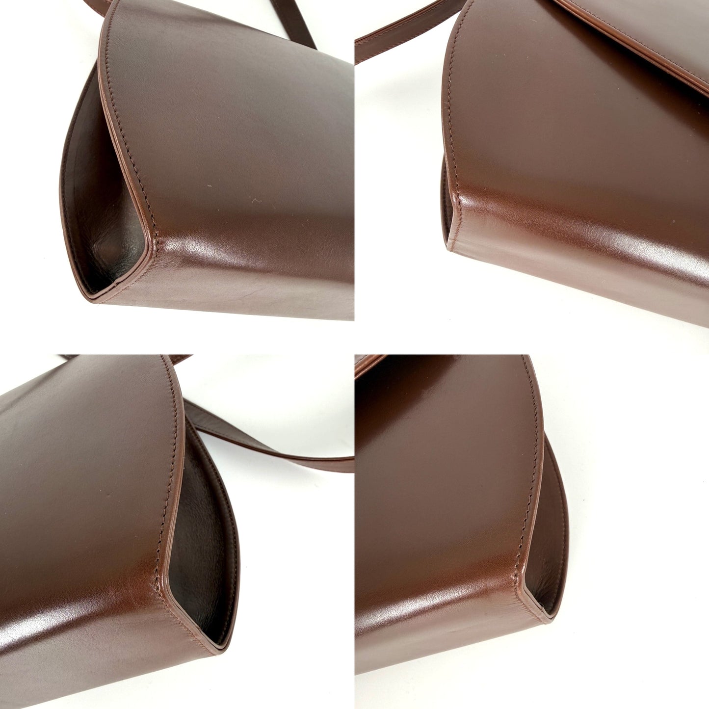 Vintage Salvatore Ferragamo Brown Leather Crossbody Bag