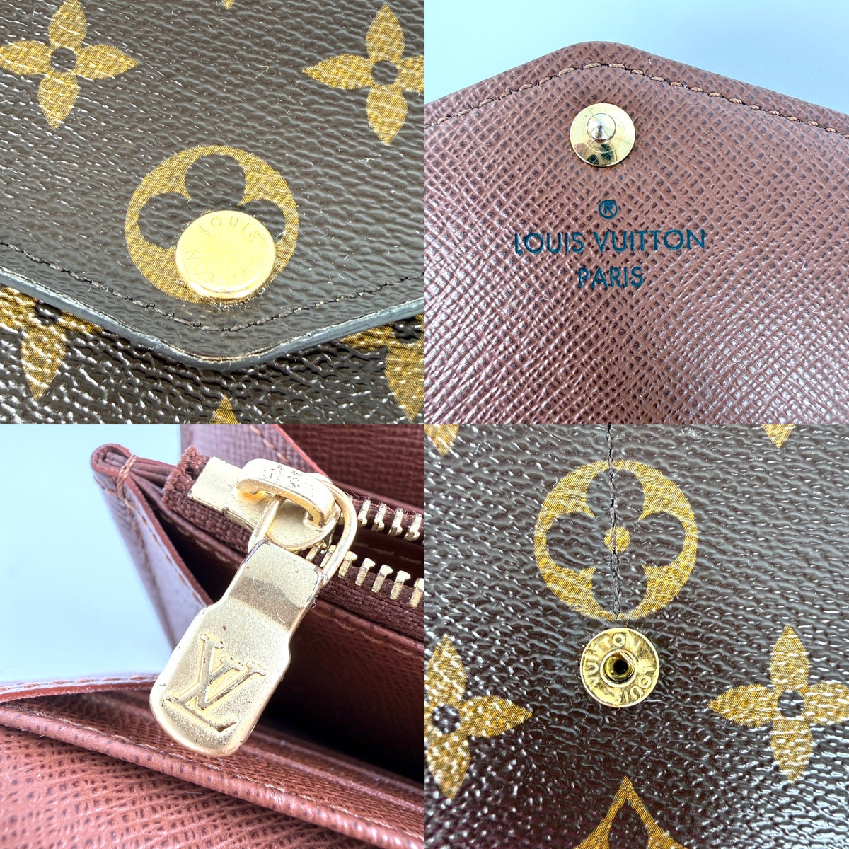 Louis Vuitton Sarah Brown Monogram Envelope Long Wallet