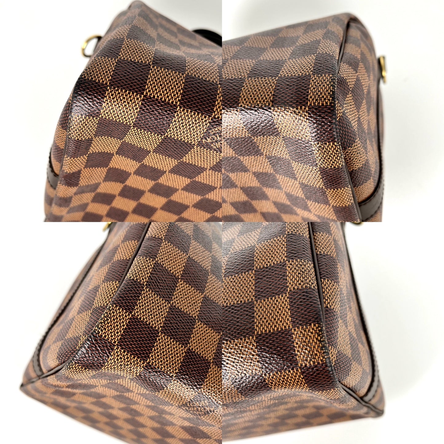 LOUIS VUITTON Speedy Bandouliere 30 Damier Ebene Brown Satchel Crossbody Bag