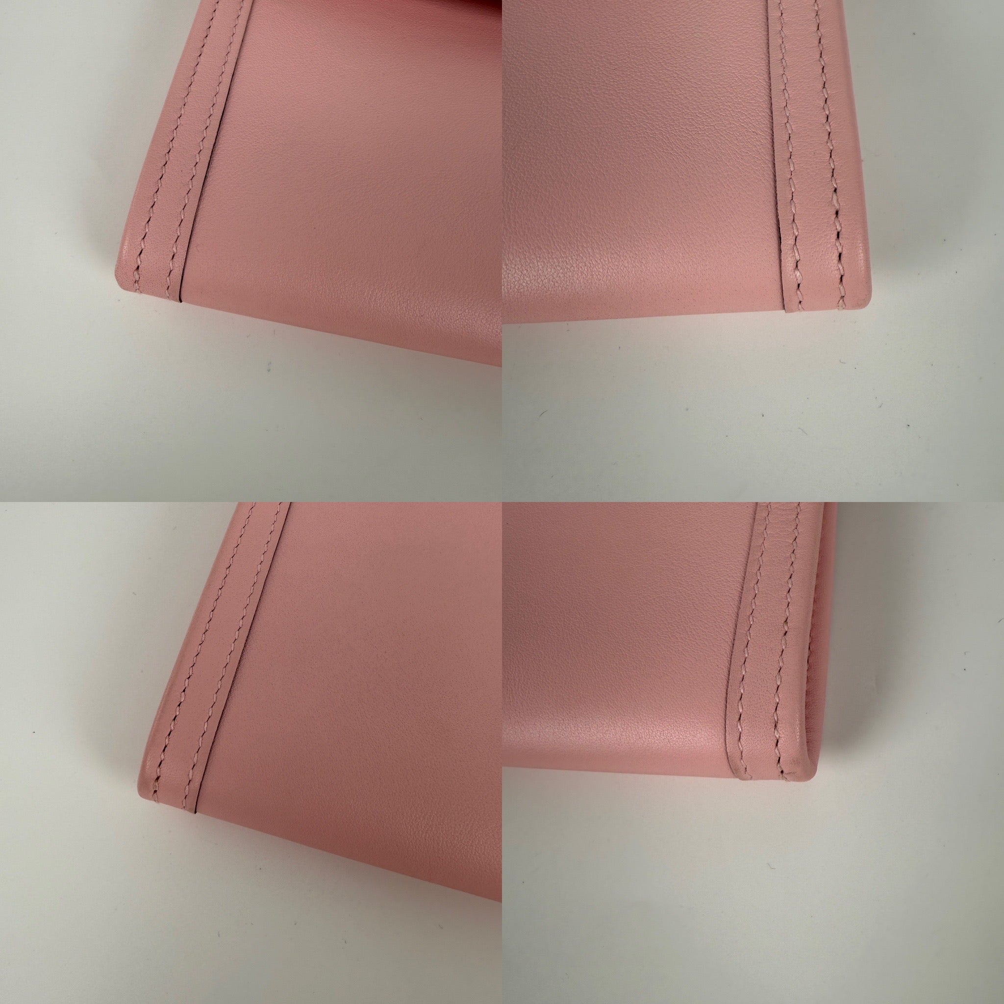 HERMES Jige Elan 29 Rose Sakura Pink Swift Leather Clutch