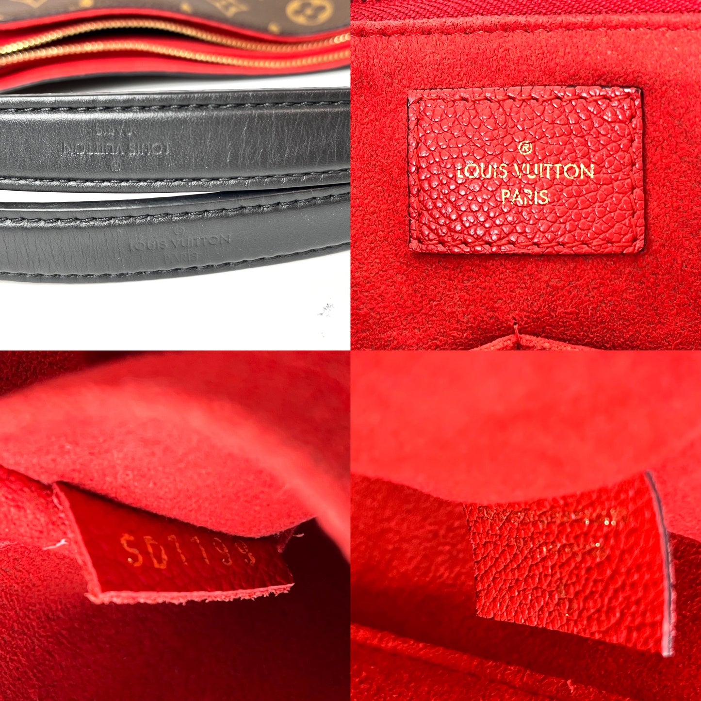 Louis Vuitton Surene MM Monogram Cerise Red Tote Bag