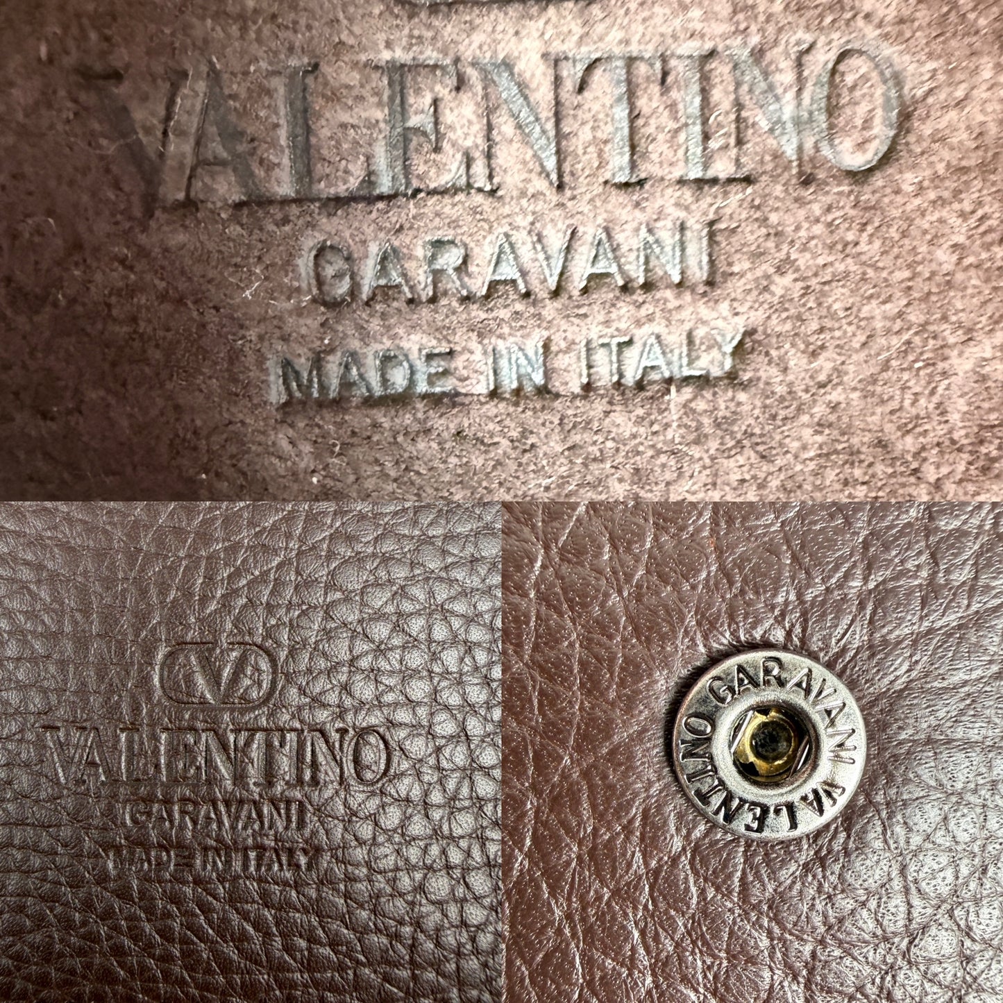 Valentino Garavani Dottie Shopping Perforated VLogo Dark Brown Leather Tote Bag New
