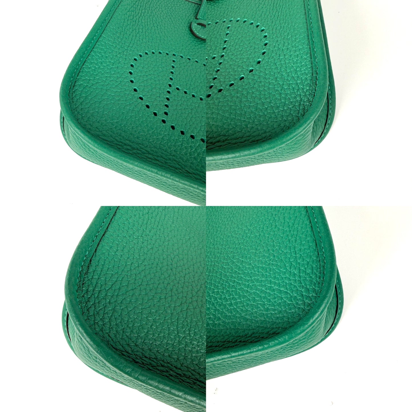 HERMES Mini Evelyne TPM 16 Vert Vertigo Green Leather Crossbody Bag New