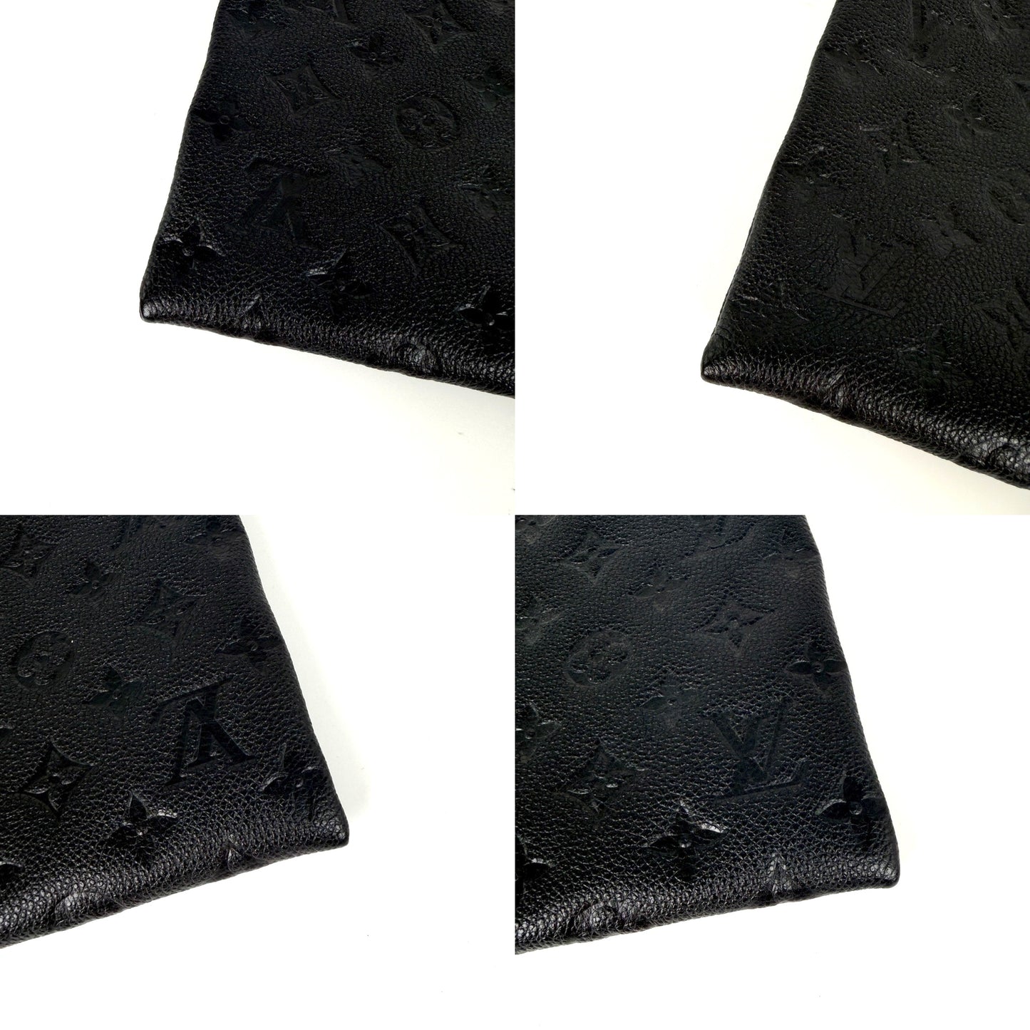Louis Vuitton Empreinte Daily Zip Pouch Black Leather