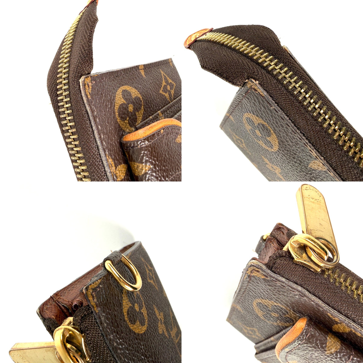 Louis Vuitton Astrid Monogram Brown Canvas Zip Wallet Wristlet