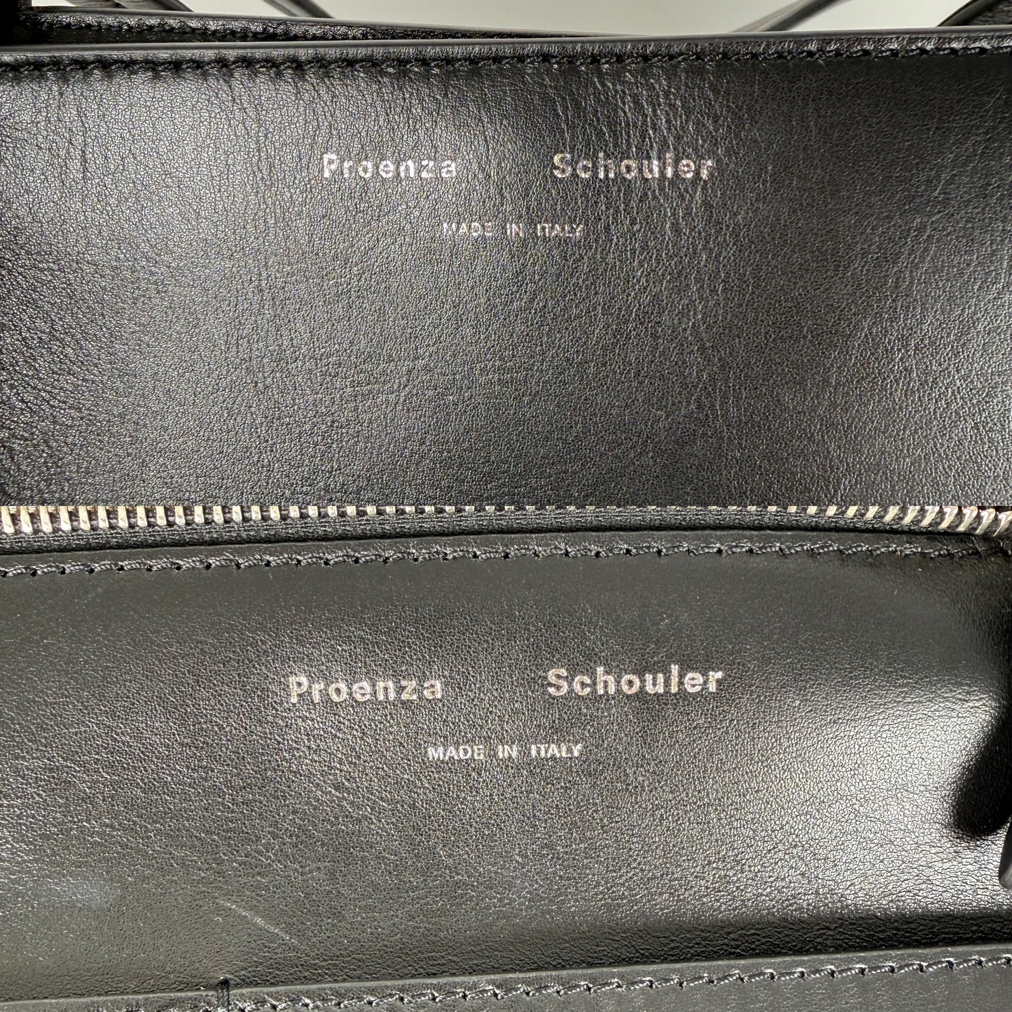 Proenza Schouler Day Smooth Carryall Calfskin Black Buckle Leather Tote Shoulder Bag