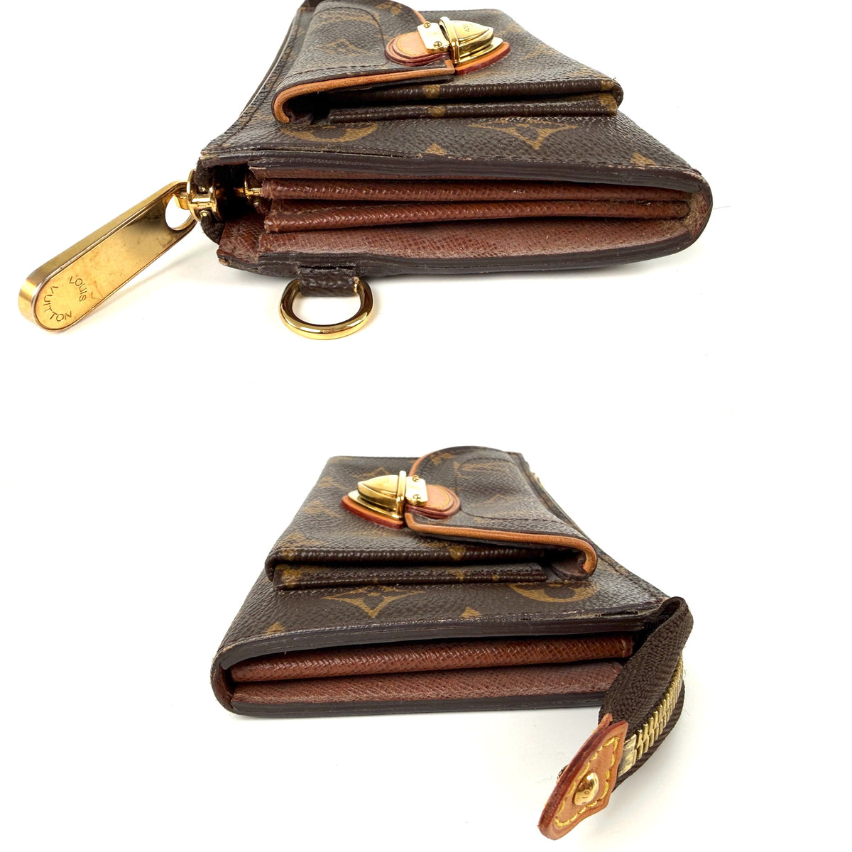 Louis Vuitton Astrid Monogram Brown Canvas Zip Wallet Wristlet