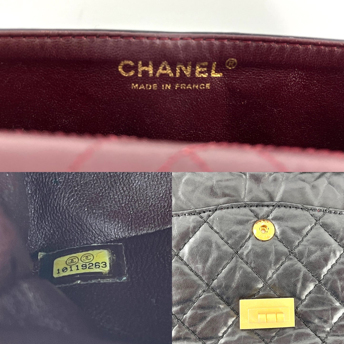 CHANEL Black 225 2005 Reissue 2.55 Quilted Leather Shoulder Crossbody Bag