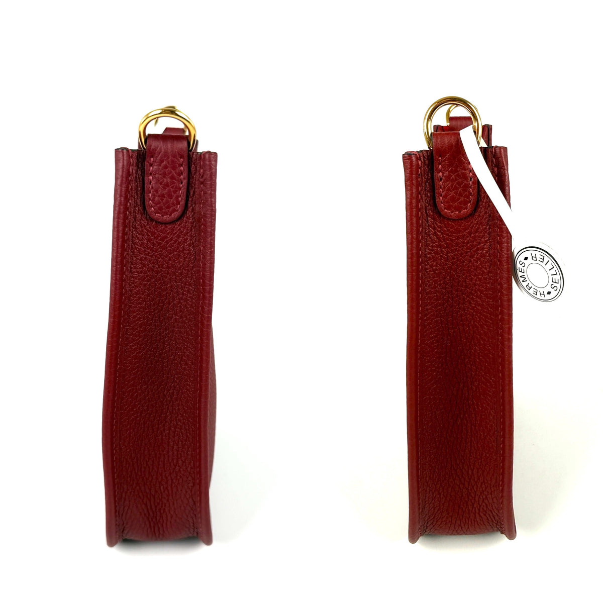 HERMES Mini Evelyne TPM 16 Rouge H Leather Crossbody Bag New