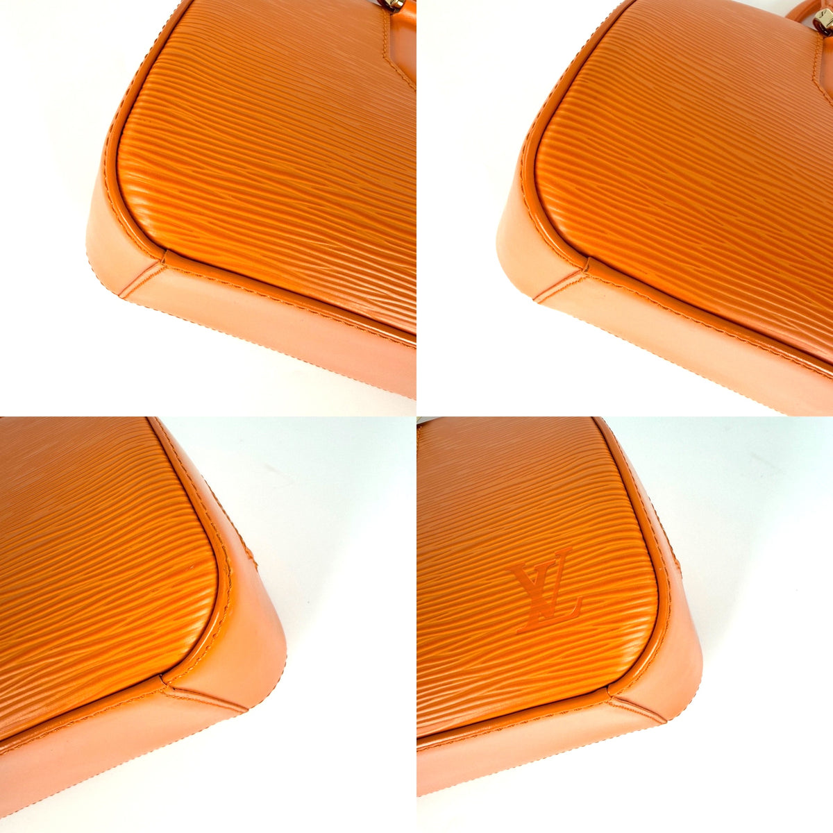 Louis Vuitton Jasmin LV Tangerine Epi Leather Satchel Bag