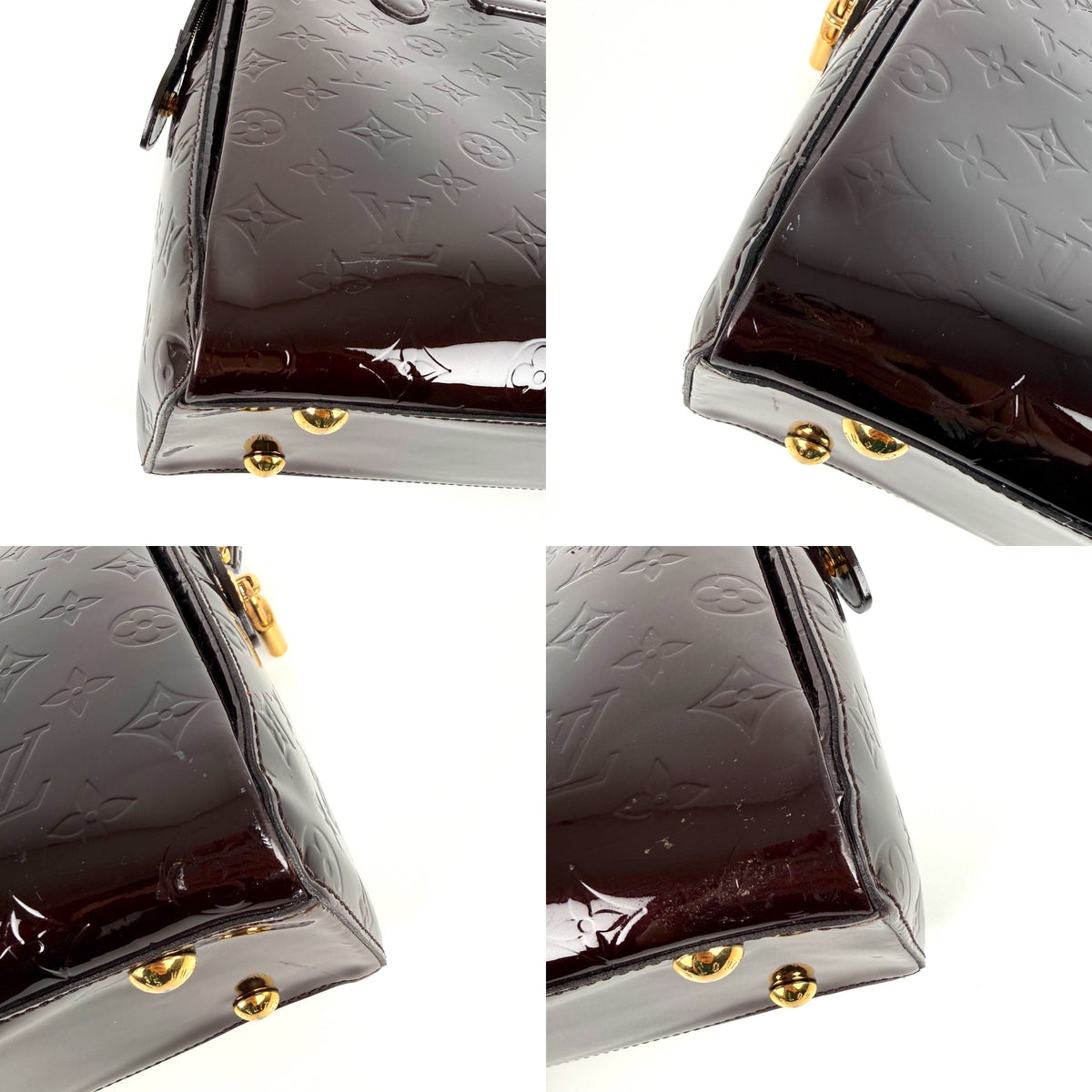 Louis Vuitton Vintage Melrose Avenue Vernis Amarante Monogram Satchel Top Handle Bag Briefcase