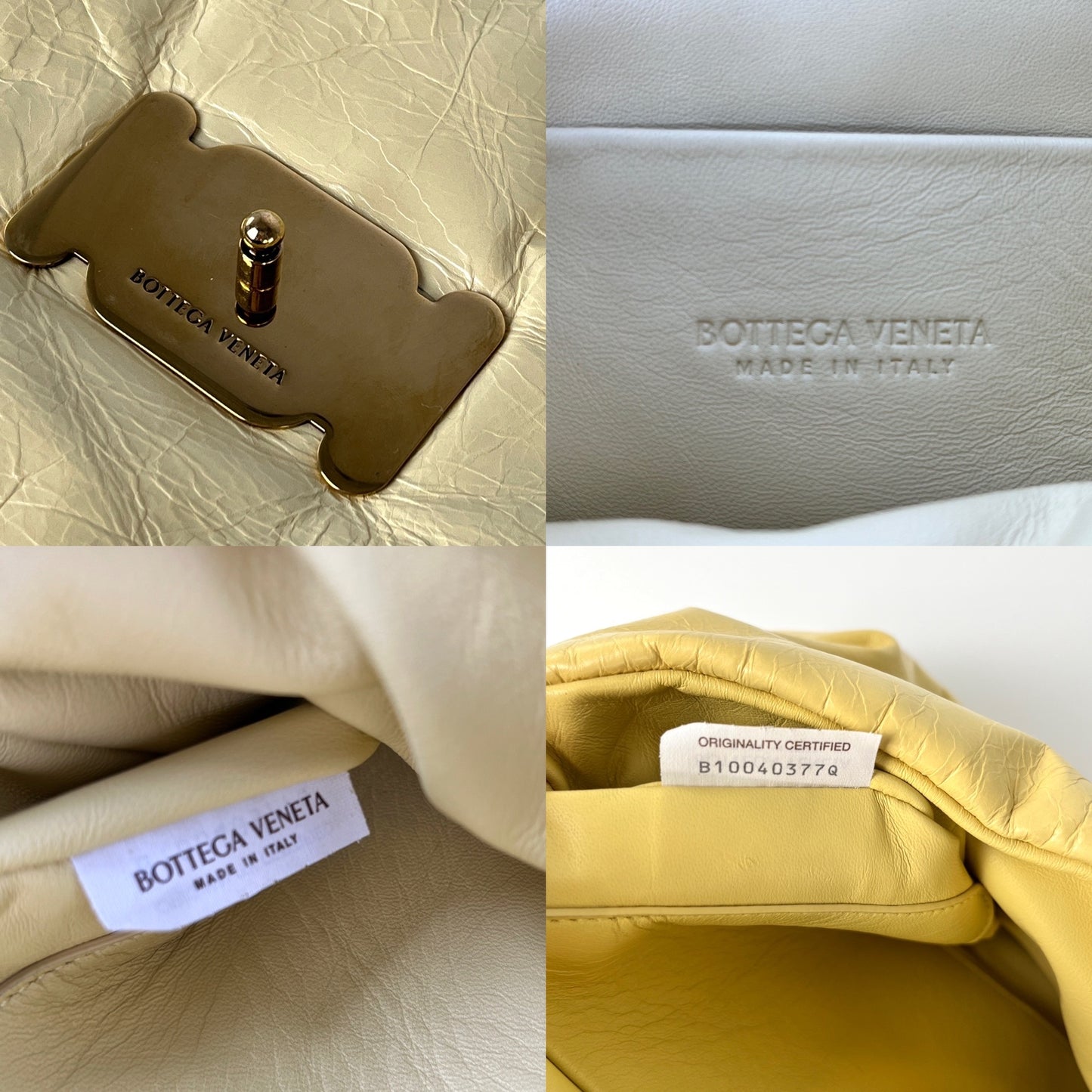 Bottega Veneta Yellow Butter Paper Calfskin 19 Puffy Shoulder Bag