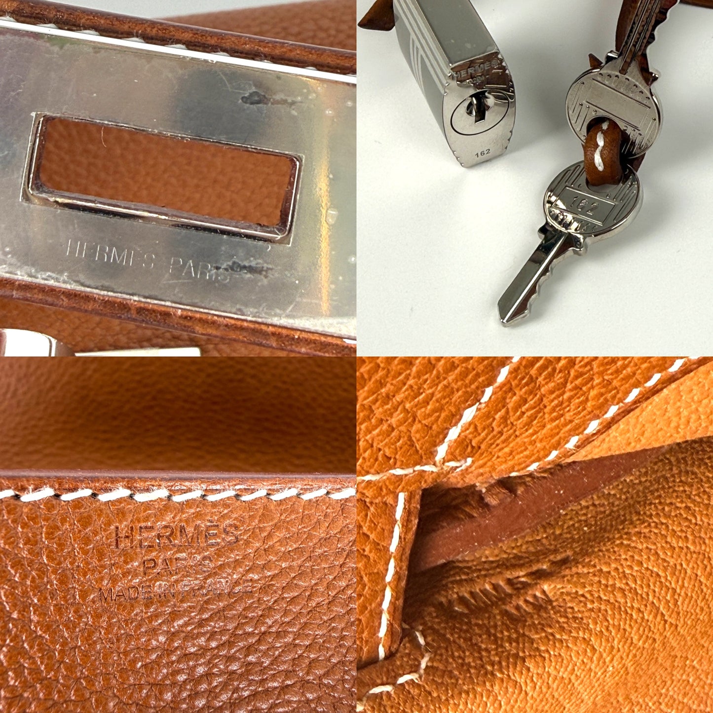 Hermes Kelly Messenger PM Barenia Faubourg 34 Fauve Leather Crossbody Shoulder Bag