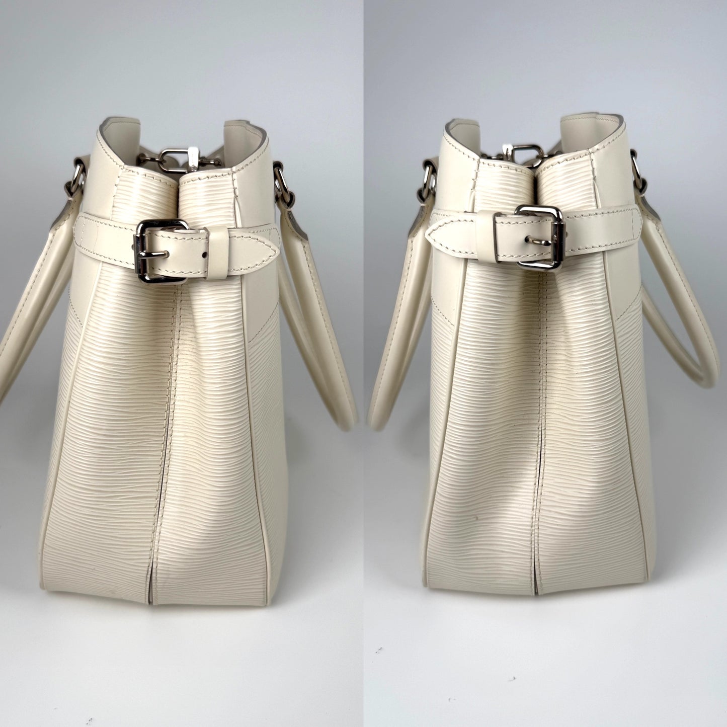 LOUIS VUITTON Passy GM Ivory Epi Leather Tote Shoulder Bag