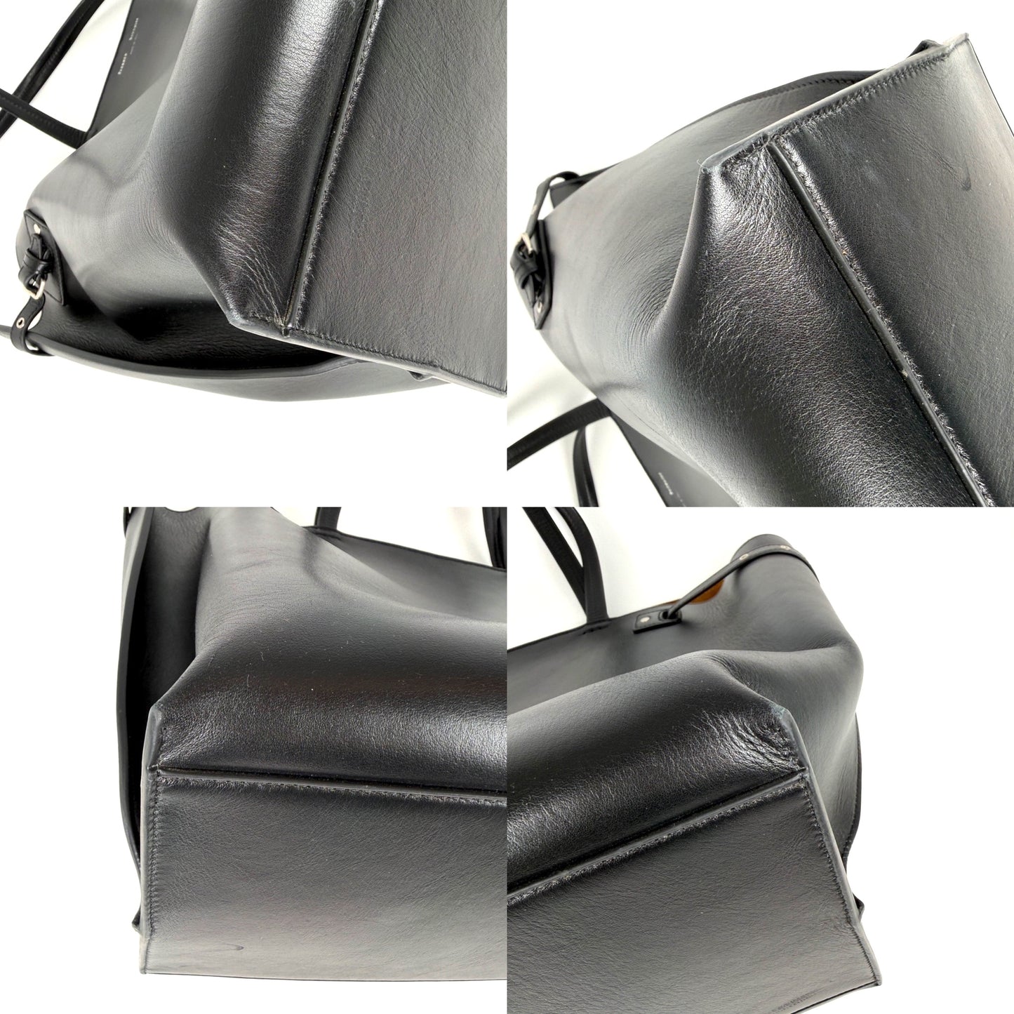 Proenza Schouler Day Smooth Carryall Calfskin Black Buckle Leather Tote Shoulder Bag
