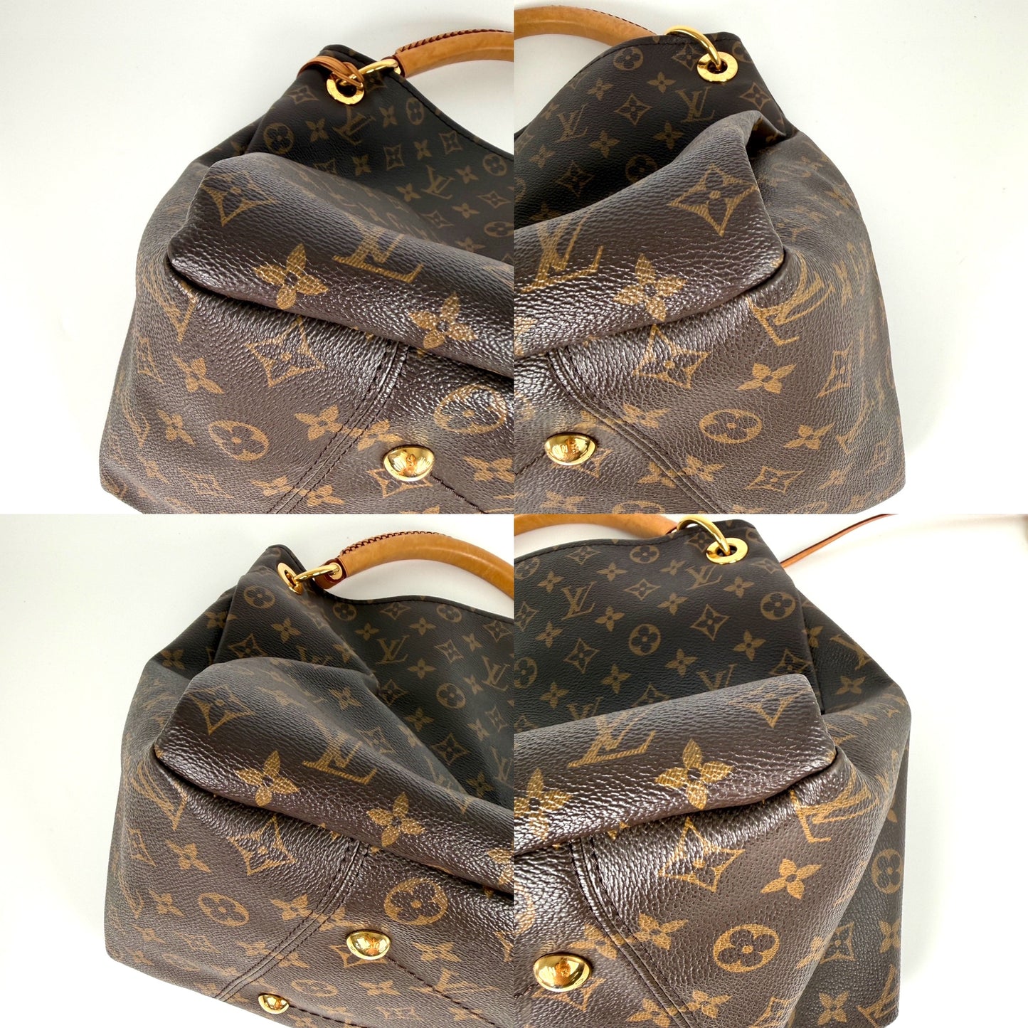 LOUIS VUITTON Artsy MM Monogram Canvas Brown Tote Shoulder Bag