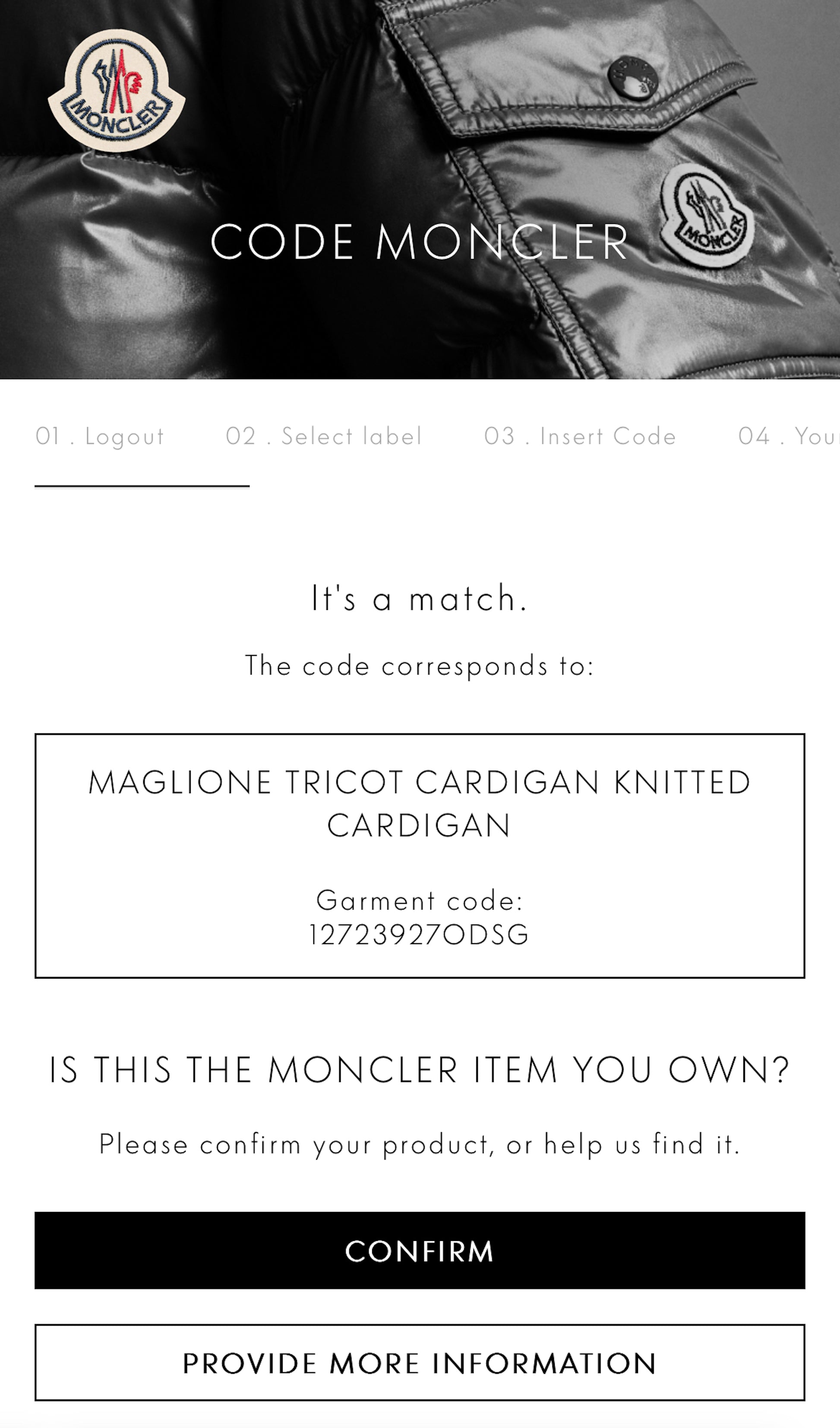 Code Moncler How Do You Know If Moncler Is Real Check Authenticity