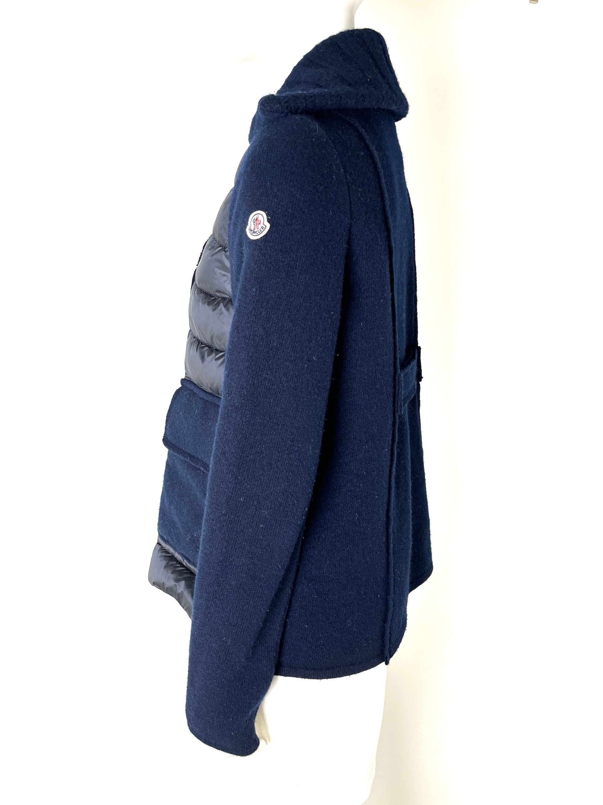 Moncler Maglione Tricot Down Cardigan Knit Jacket L Navy QR