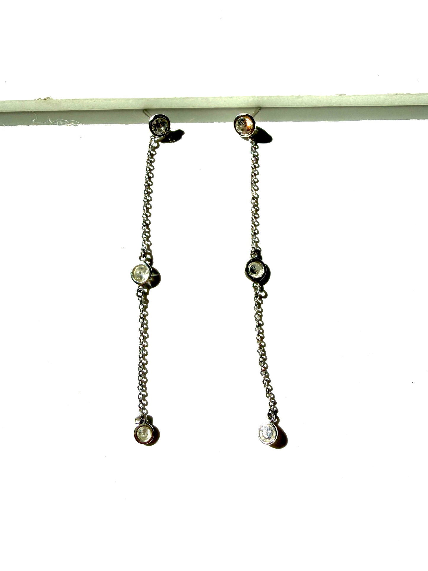Tiffany & Co Elsa Peretti .80 ct Platinum Diamond Drop Earrings