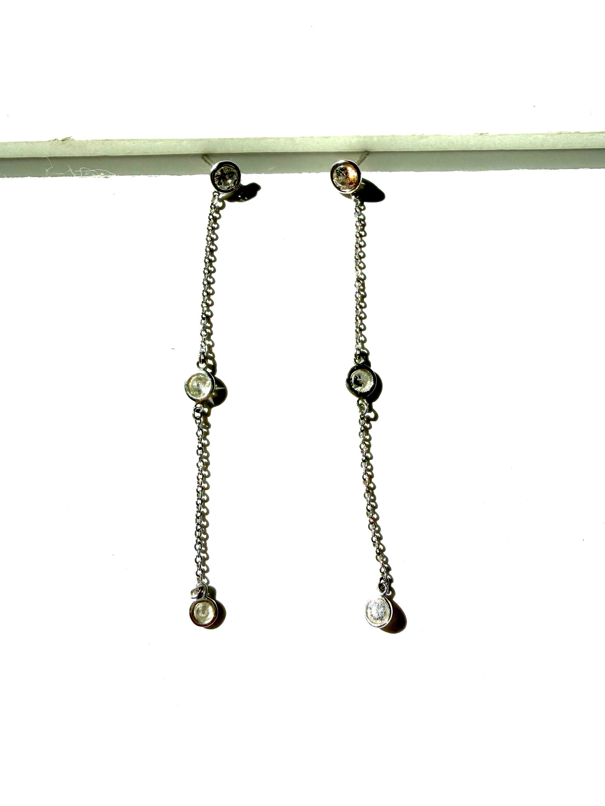 Tiffany & Co Elsa Peretti .80 ct Platinum Diamond Drop Earrings