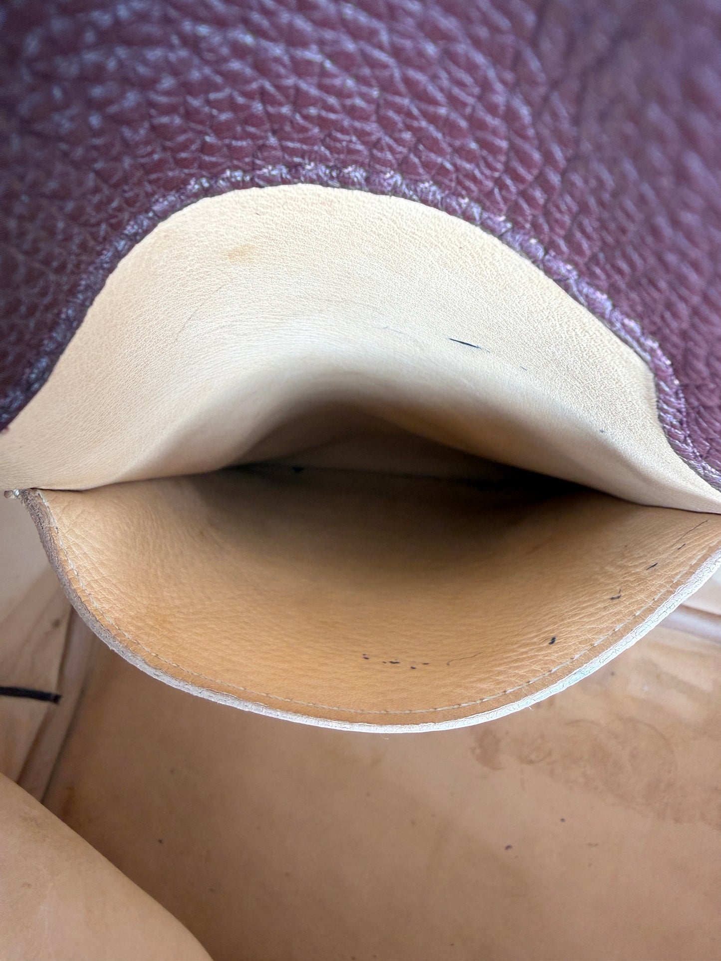 Moynat Josephine MM Bi Color Taupe Medoc Shoulder Crossbody Bag