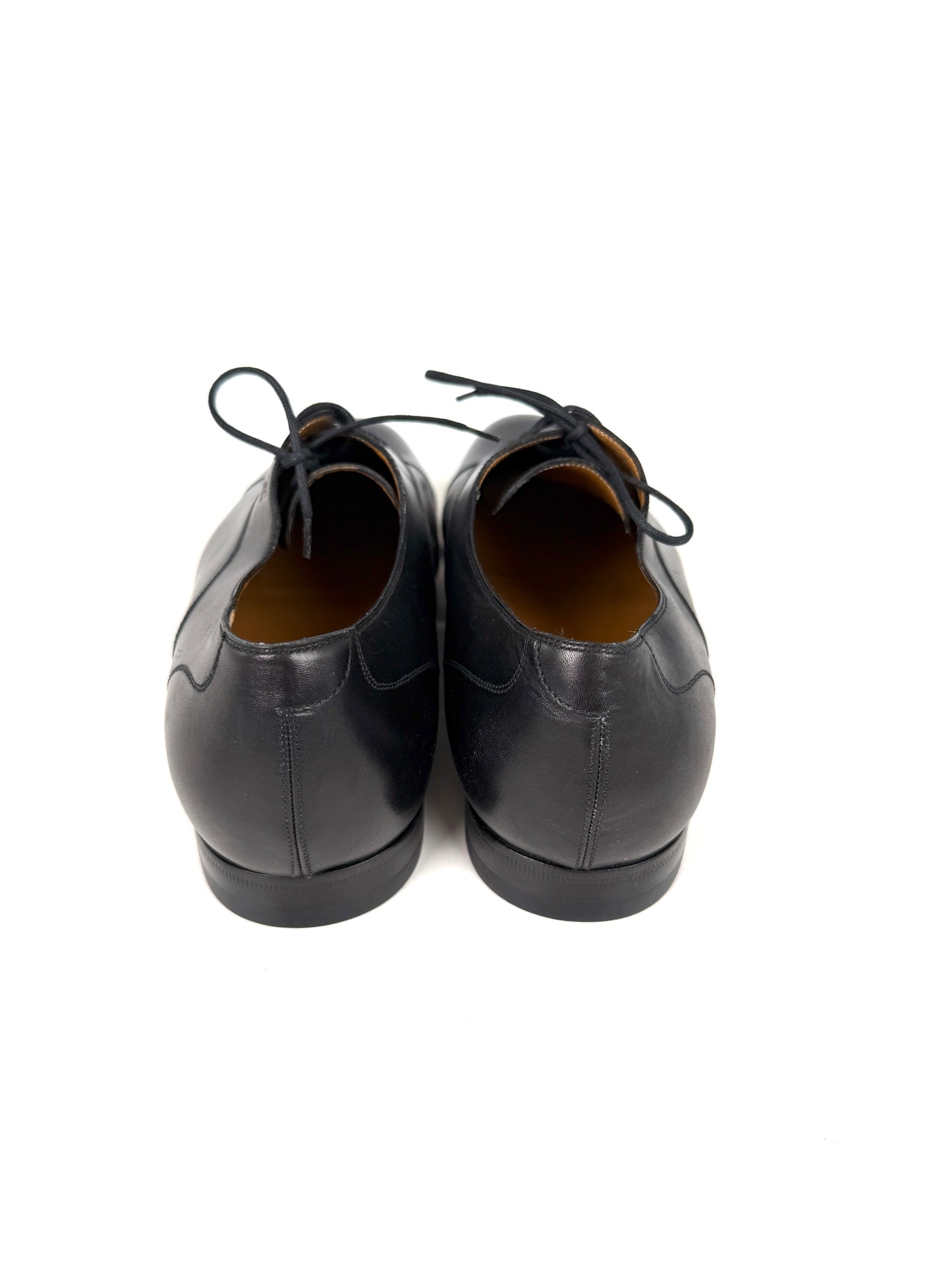 GUCCI Oxford Cap Toe Black Leather Lace Up Dress Shoes 9 New