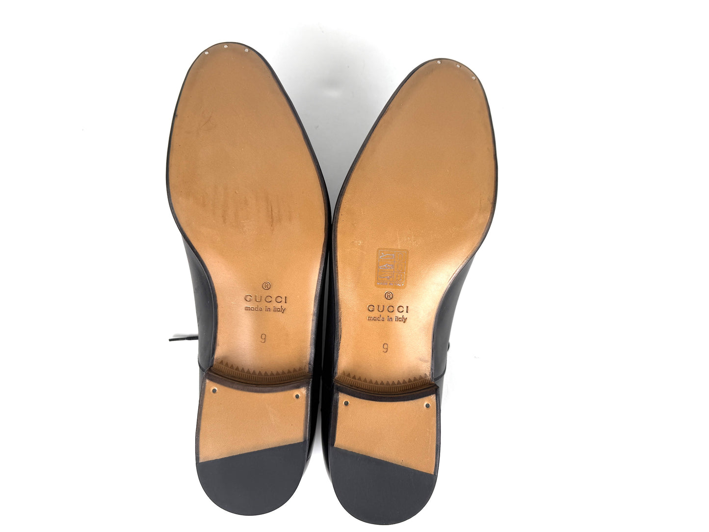 GUCCI Oxford Cap Toe Black Leather Lace Up Dress Shoes 9 New