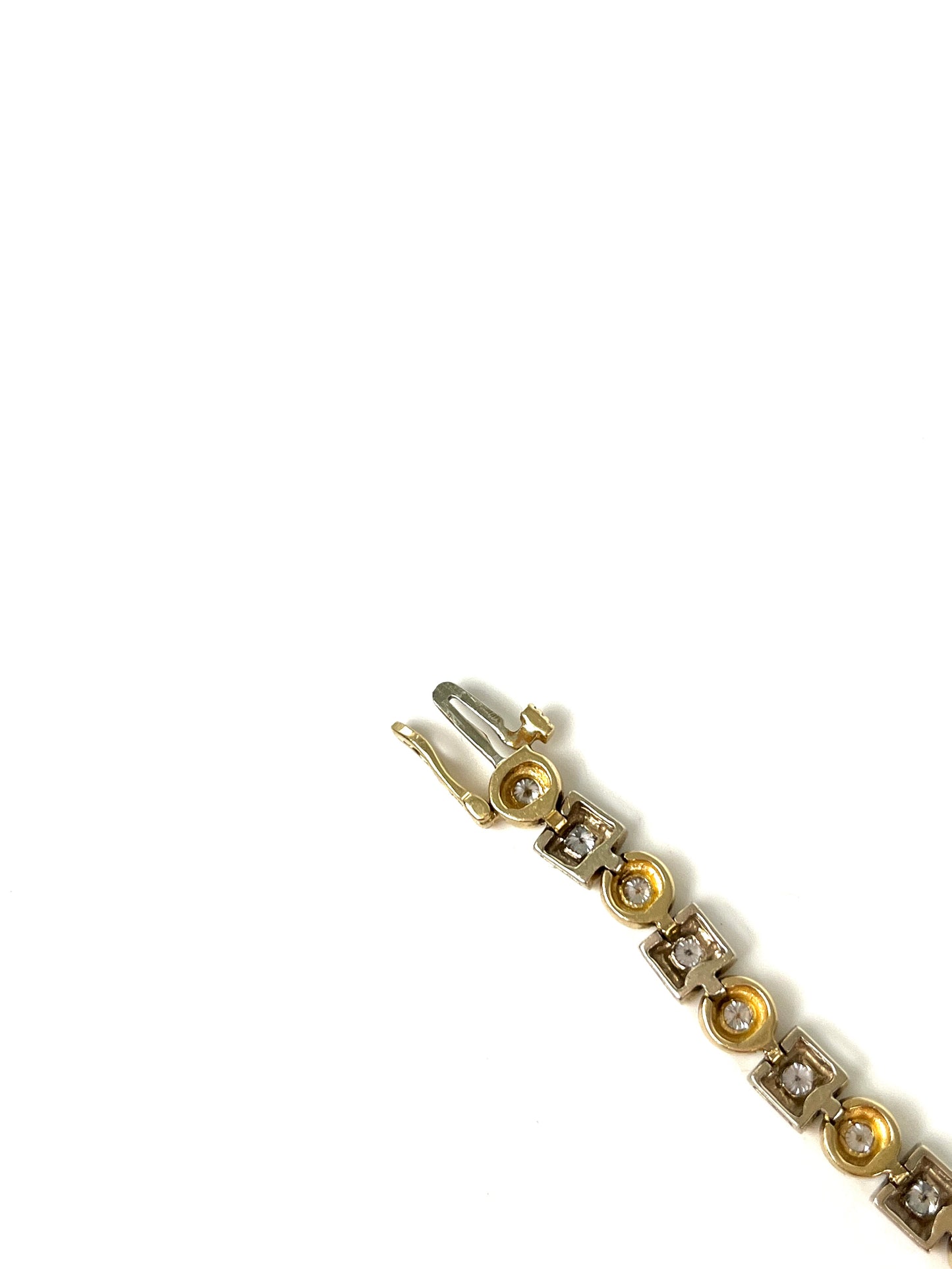 Two Tone 14k Yellow and White 3 ctw Gold Diamond Tennis Bracelet