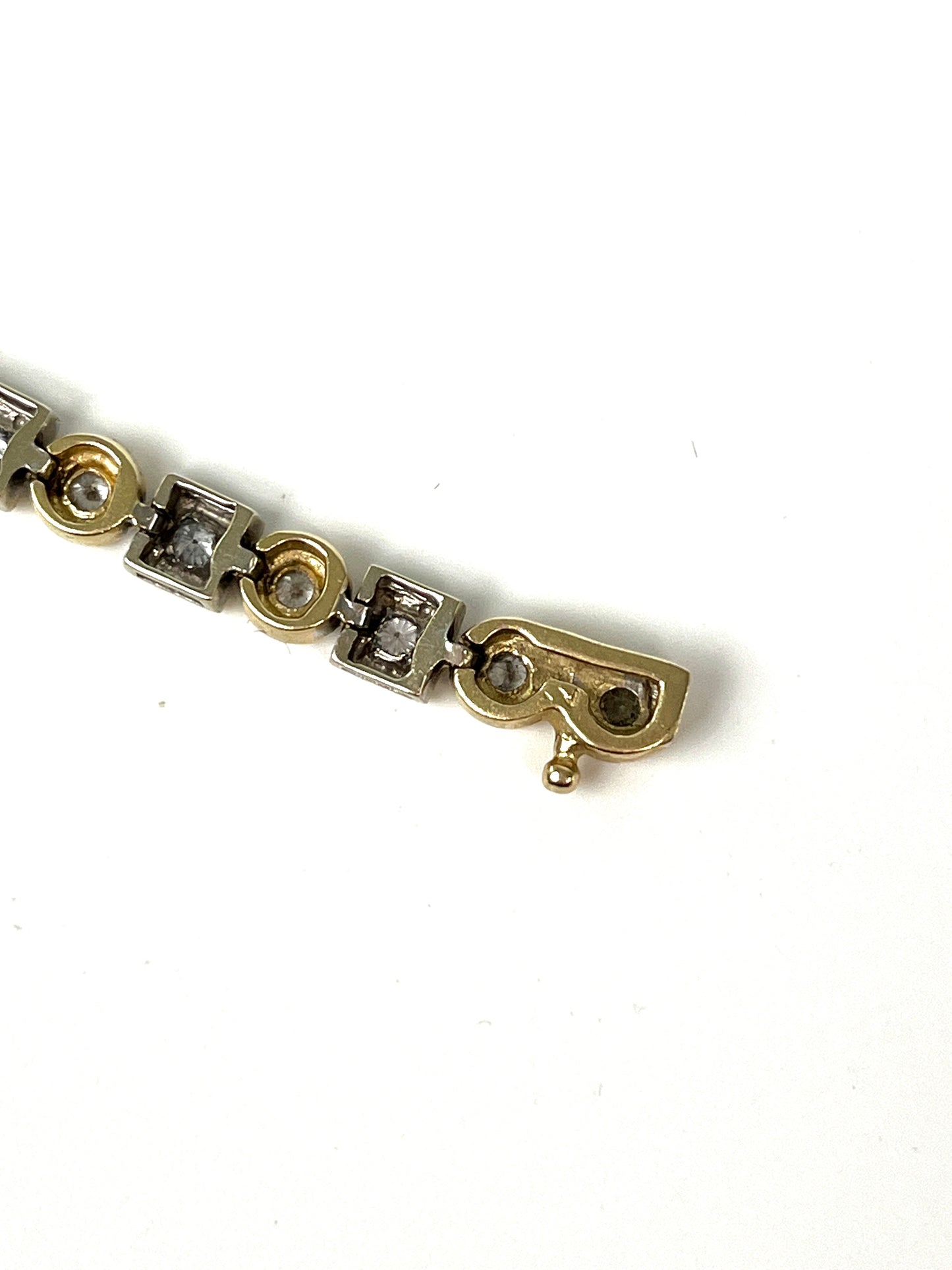 Two Tone 14k Yellow and White 3 ctw Gold Diamond Tennis Bracelet