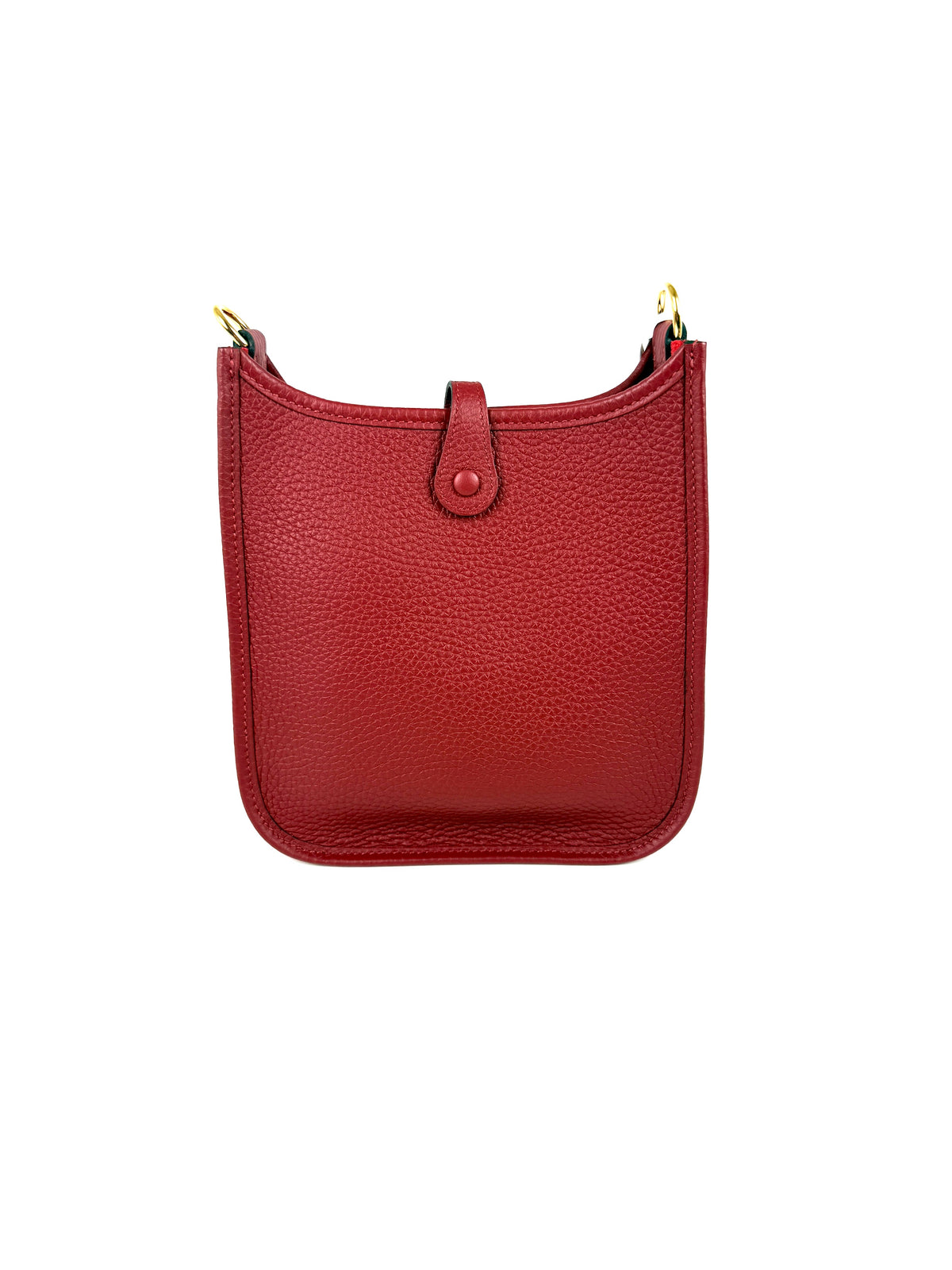HERMES Mini Evelyne TPM 16 Rouge H Leather Crossbody Bag New