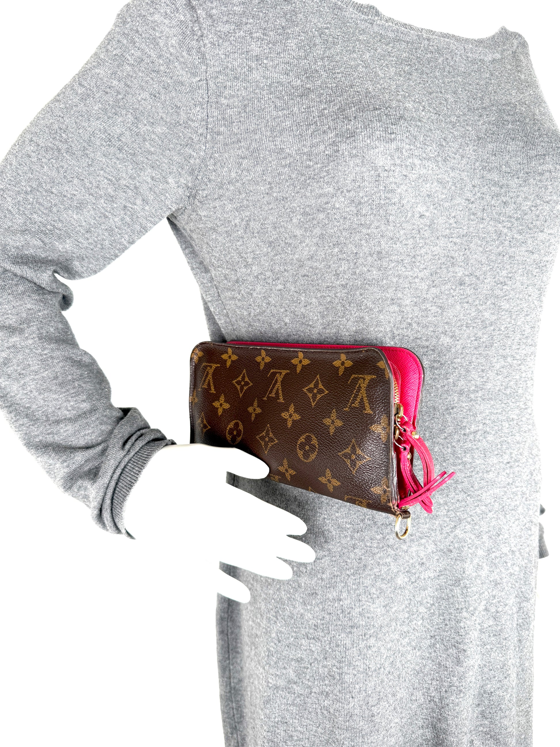 LOUIS VUITTON Insolite Monogram Canvas Pink Leather Long Wallet 