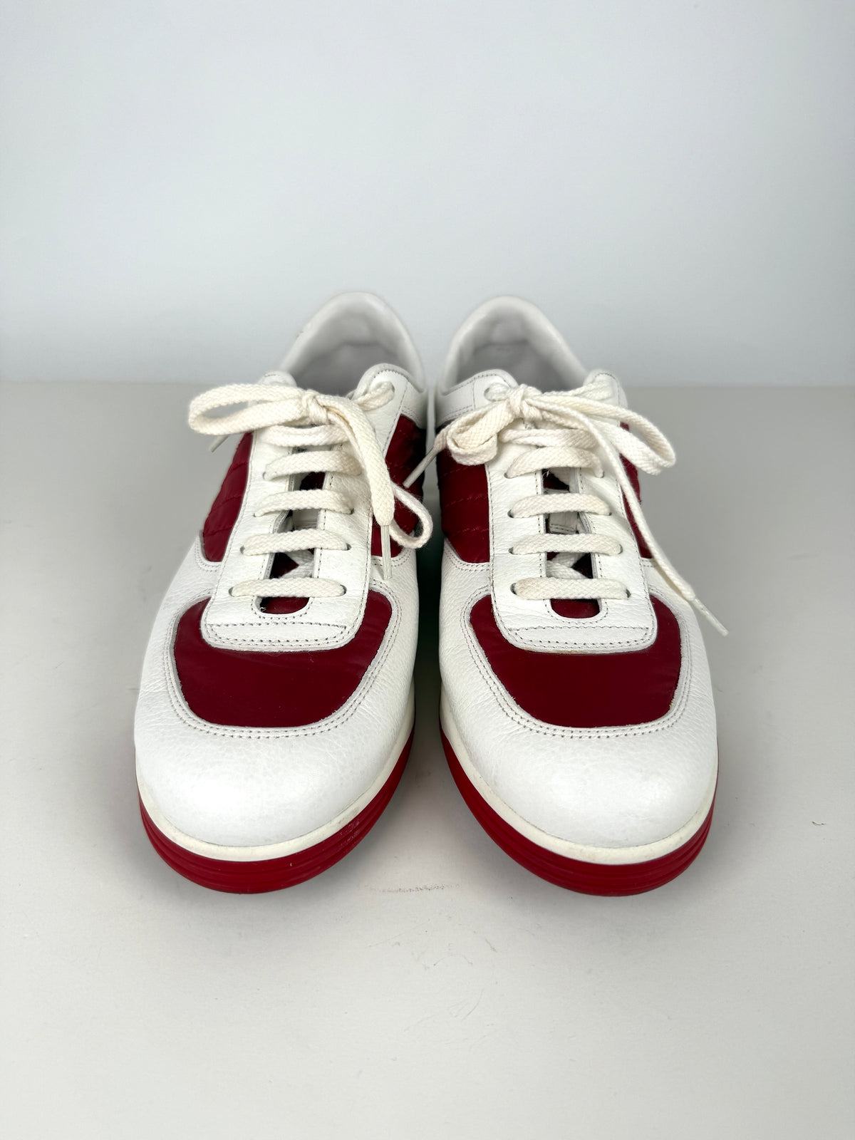 GUCCI Web White Red Sneakers 37.5G 7.5