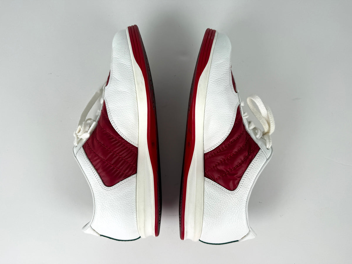 GUCCI Web White Red Sneakers 37.5G 7.5