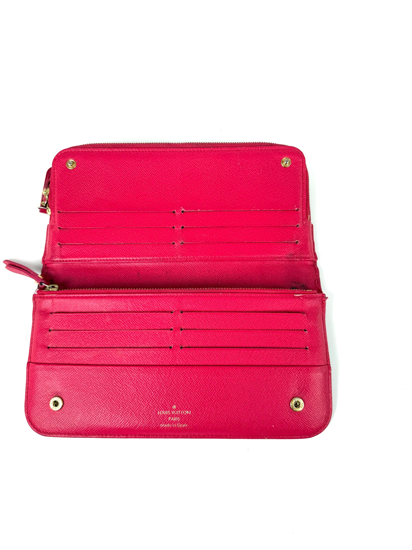 LOUIS VUITTON Insolite Monogram Canvas Pink Leather Long Wallet