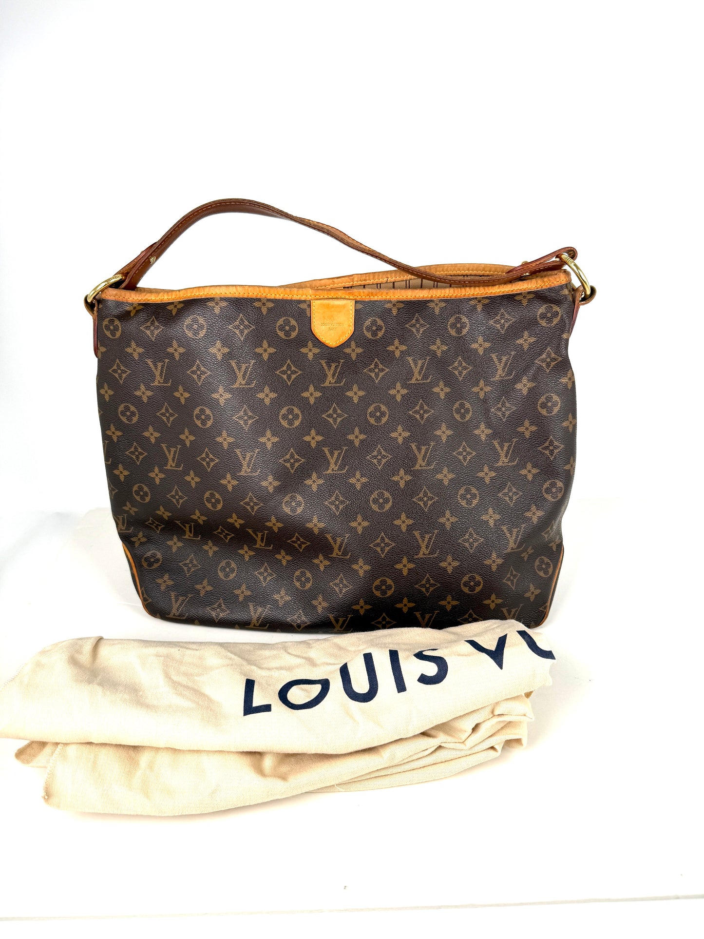LOUIS VUITTON Delightful MM Monogram Coated Canvas Shoulder Hobo Bag