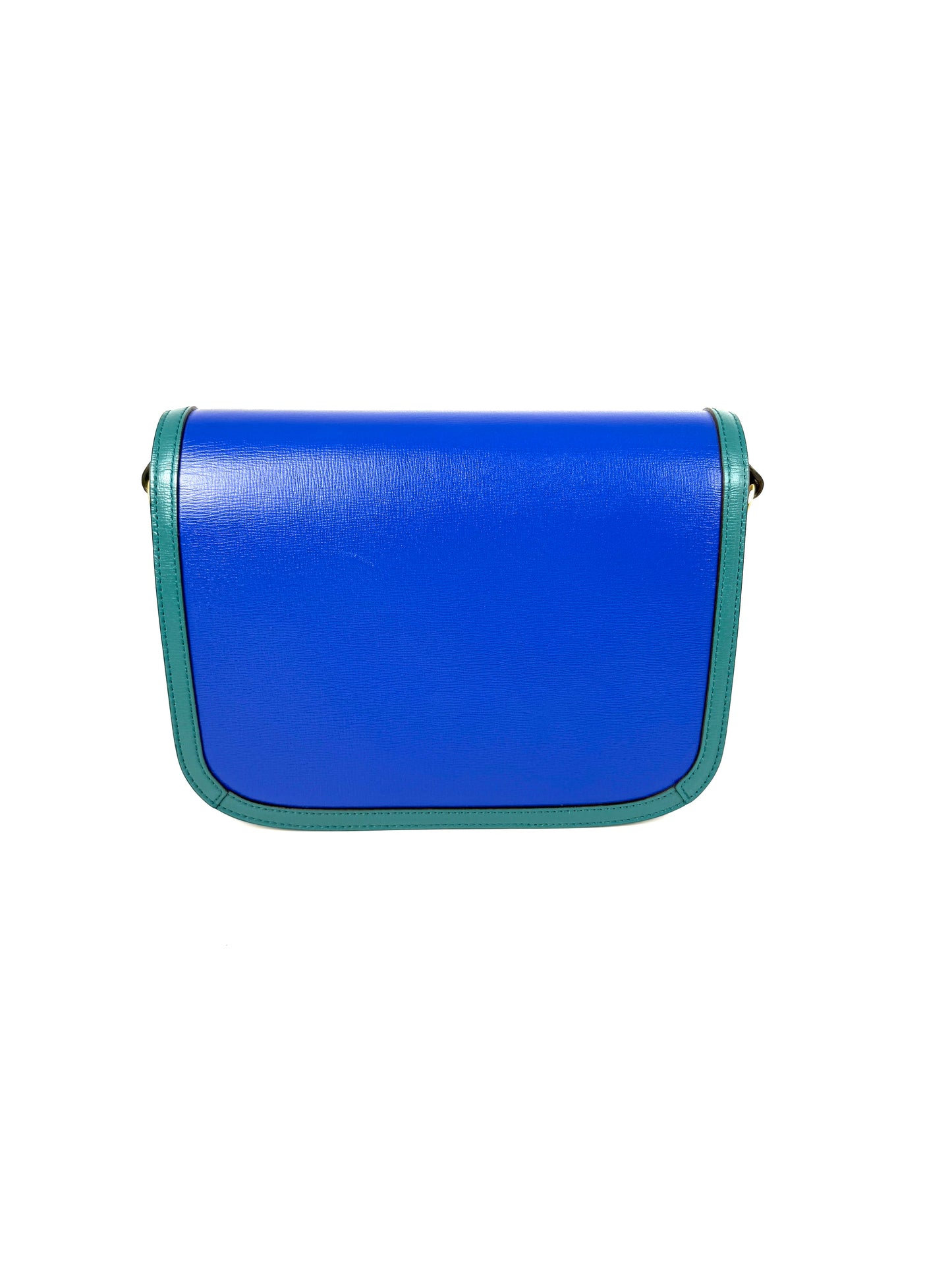 Gucci 1955 Azalea Calfskin Horsebit Medium Blue Green Leather Shoulder Crossbody Bag