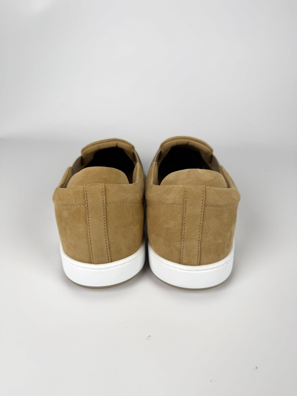 HERMES Lucky Men’s Beige Suede Slip on Sneakers 44 10 New