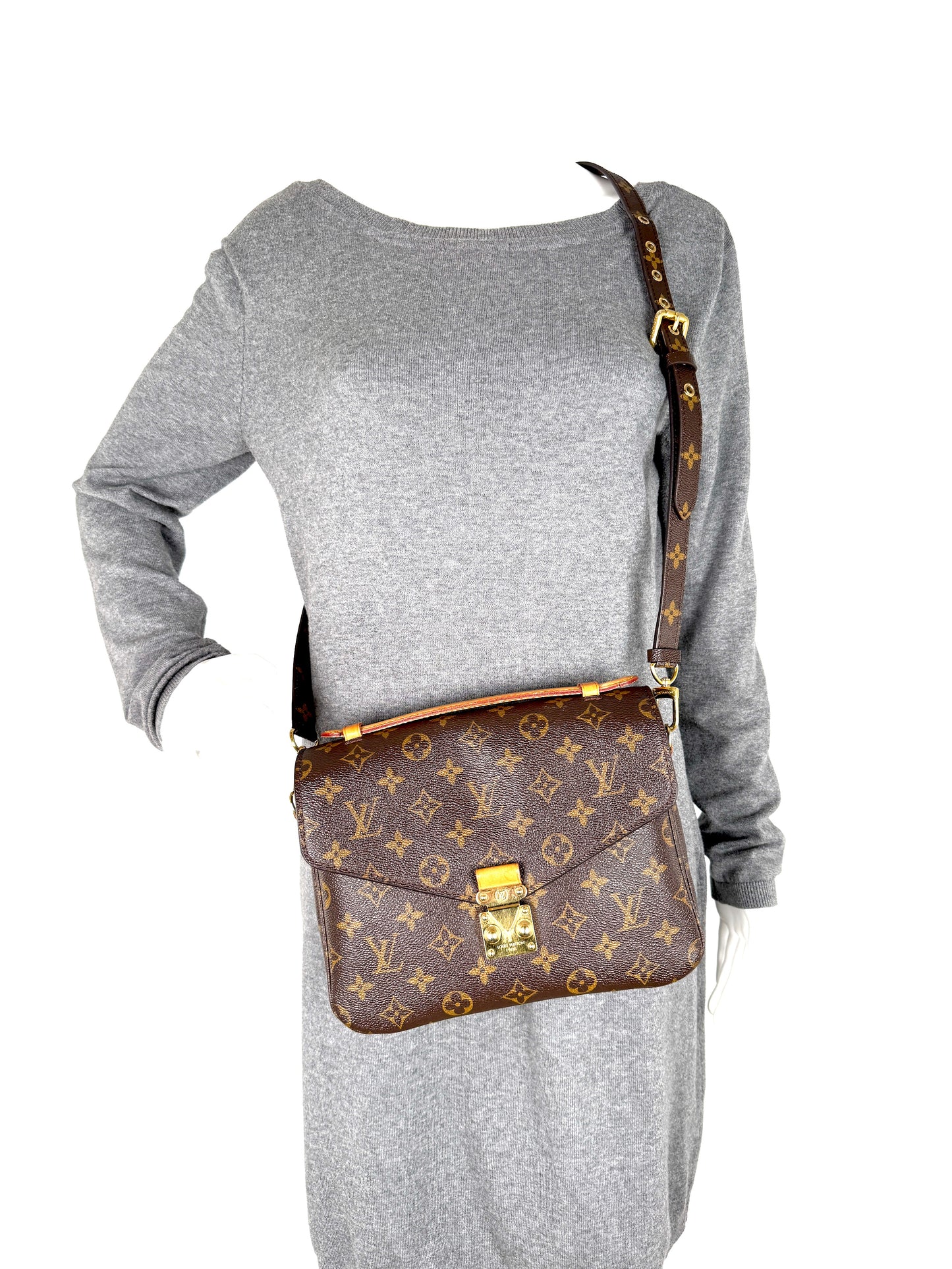 Louis Vuitton Pochette Metis Monogram Top Handle Crossbody Bag
