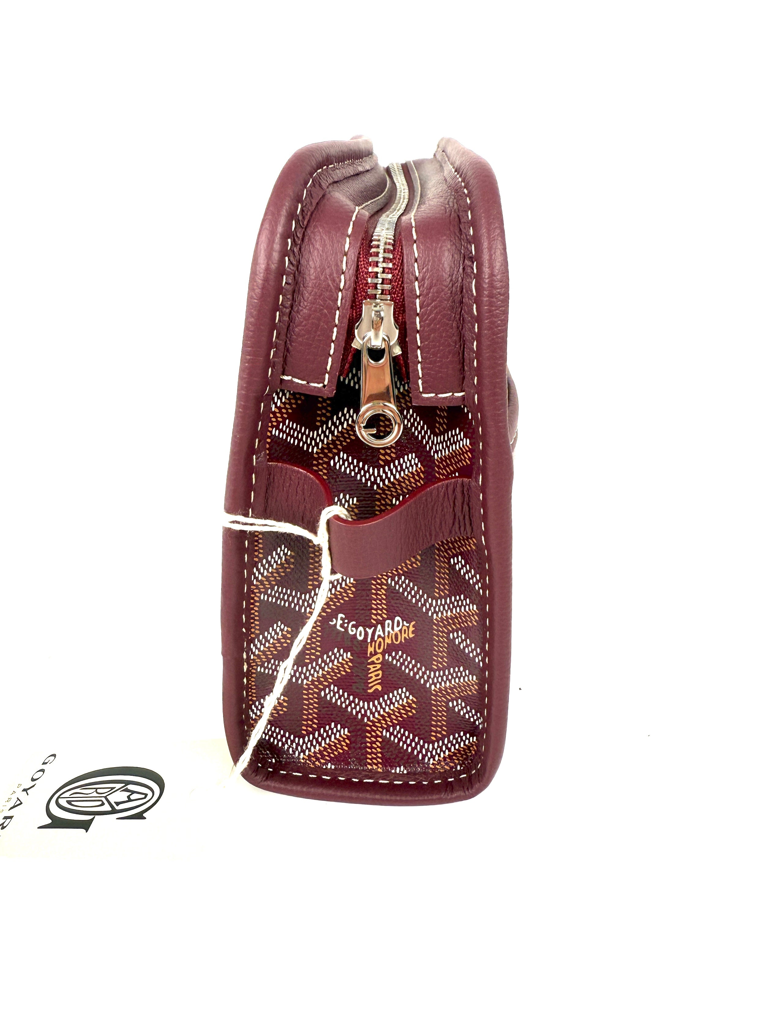 New GOYARD Jouvence Burgundy Pouch Cosmetic Toiletry Case PM